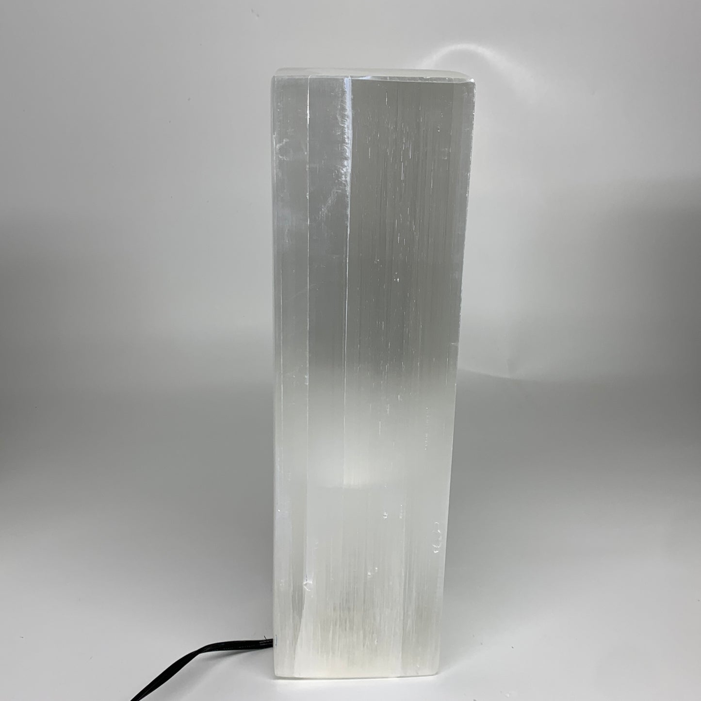 9.9 lbs. 11.7"x3.5", Rectangle Selenite (Satin Spar) Lamp, w/6ft Chord, B35804