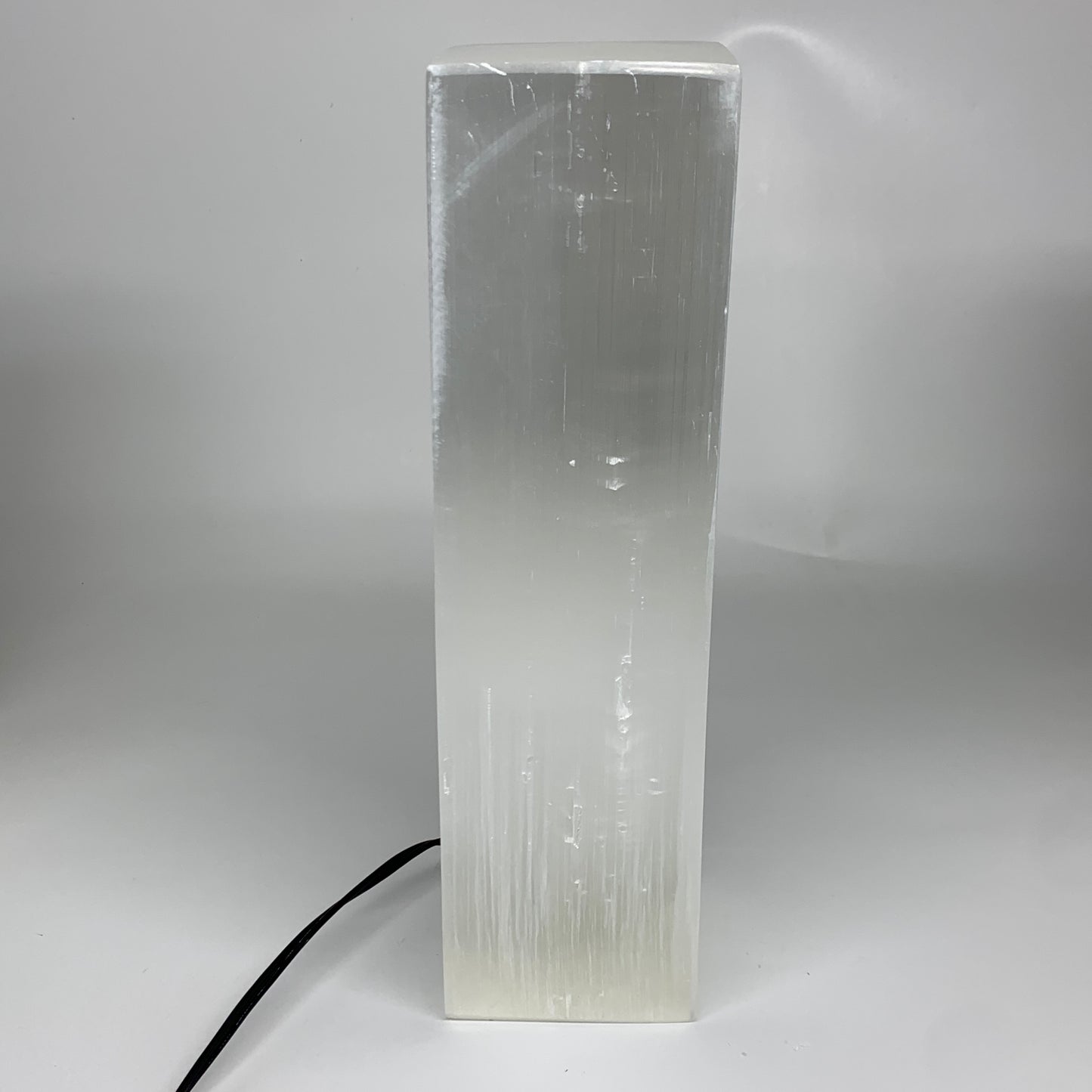 9.9 lbs. 11.7"x3.5", Rectangle Selenite (Satin Spar) Lamp, w/6ft Chord, B35804