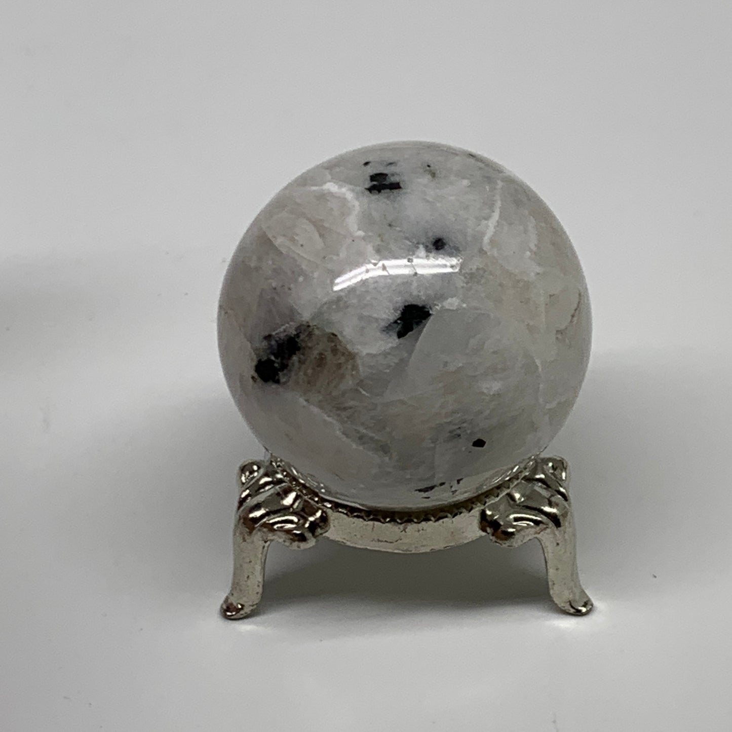 87.3g, 1.6"(40mm), Natural Rainbow Moonstone Sphere Ball Gemstone, B35138