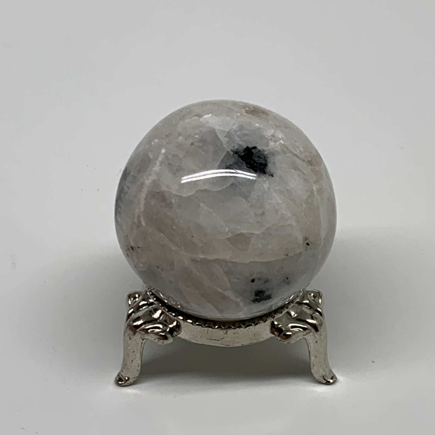 87.3g, 1.6"(40mm), Natural Rainbow Moonstone Sphere Ball Gemstone, B35138