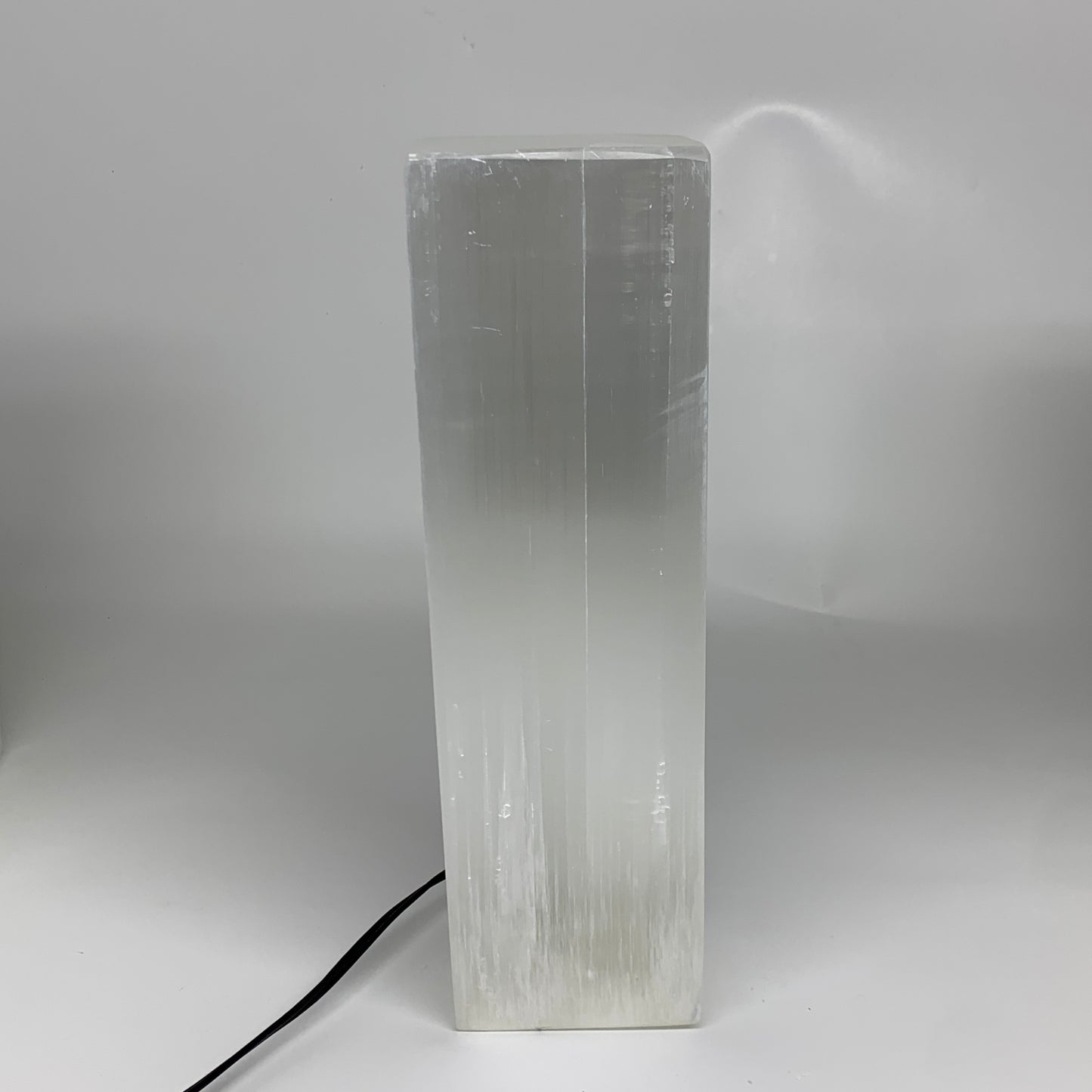 9.9 lbs. 11.7"x3.5", Rectangle Selenite (Satin Spar) Lamp, w/6ft Chord, B35804