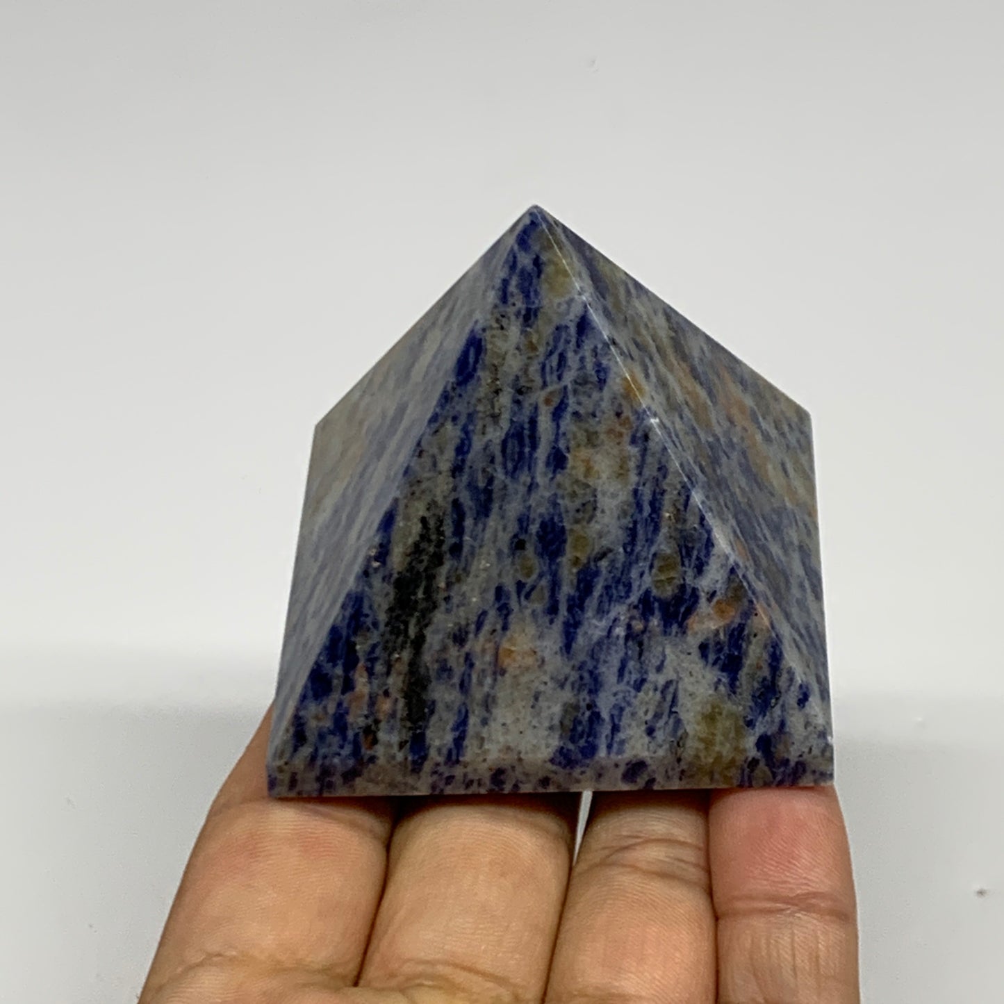 189.5g, 2"x2.3"x2.2", Sodalite Pyramid Crystal Gemstone @Brazil, B30183
