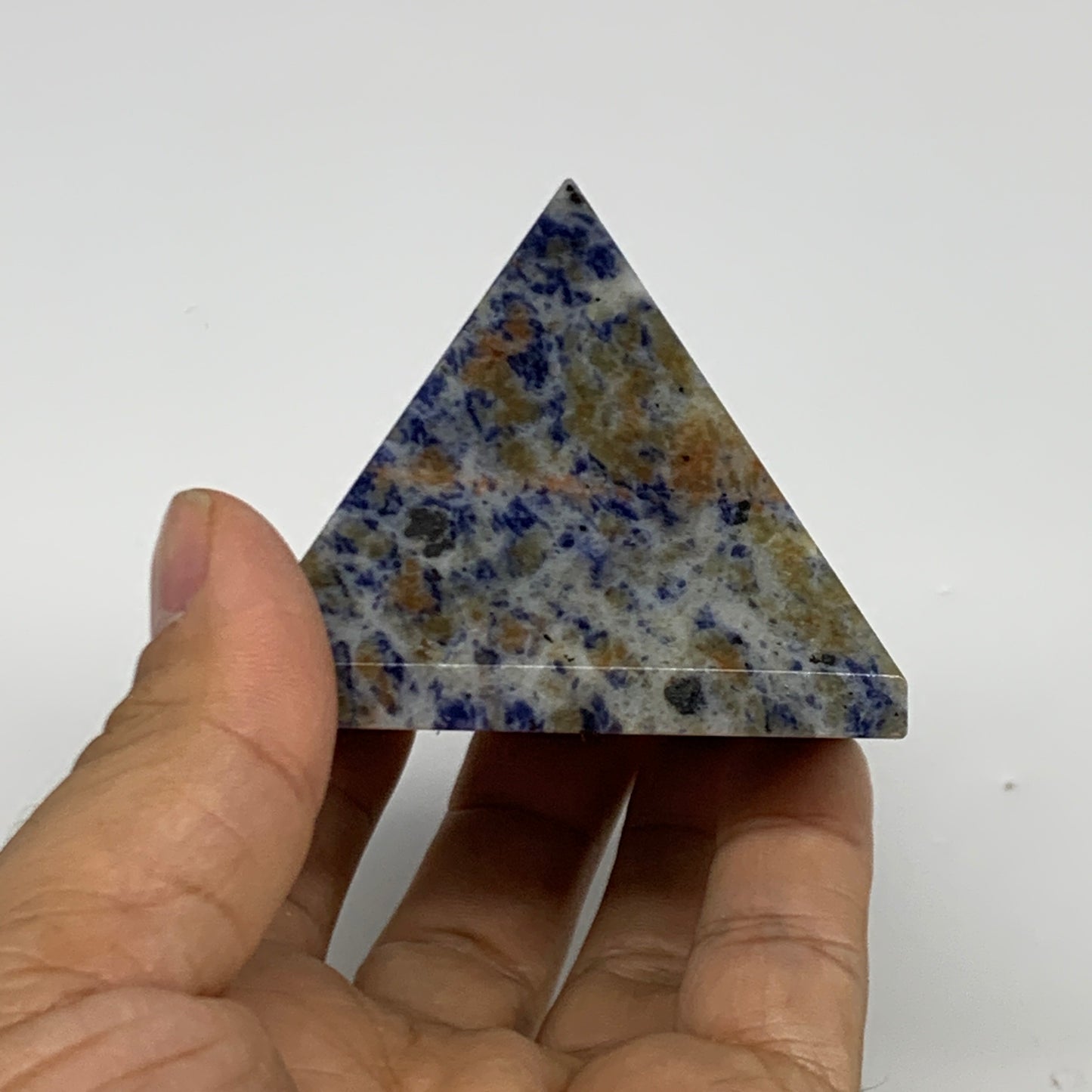 189.5g, 2"x2.3"x2.2", Sodalite Pyramid Crystal Gemstone @Brazil, B30183