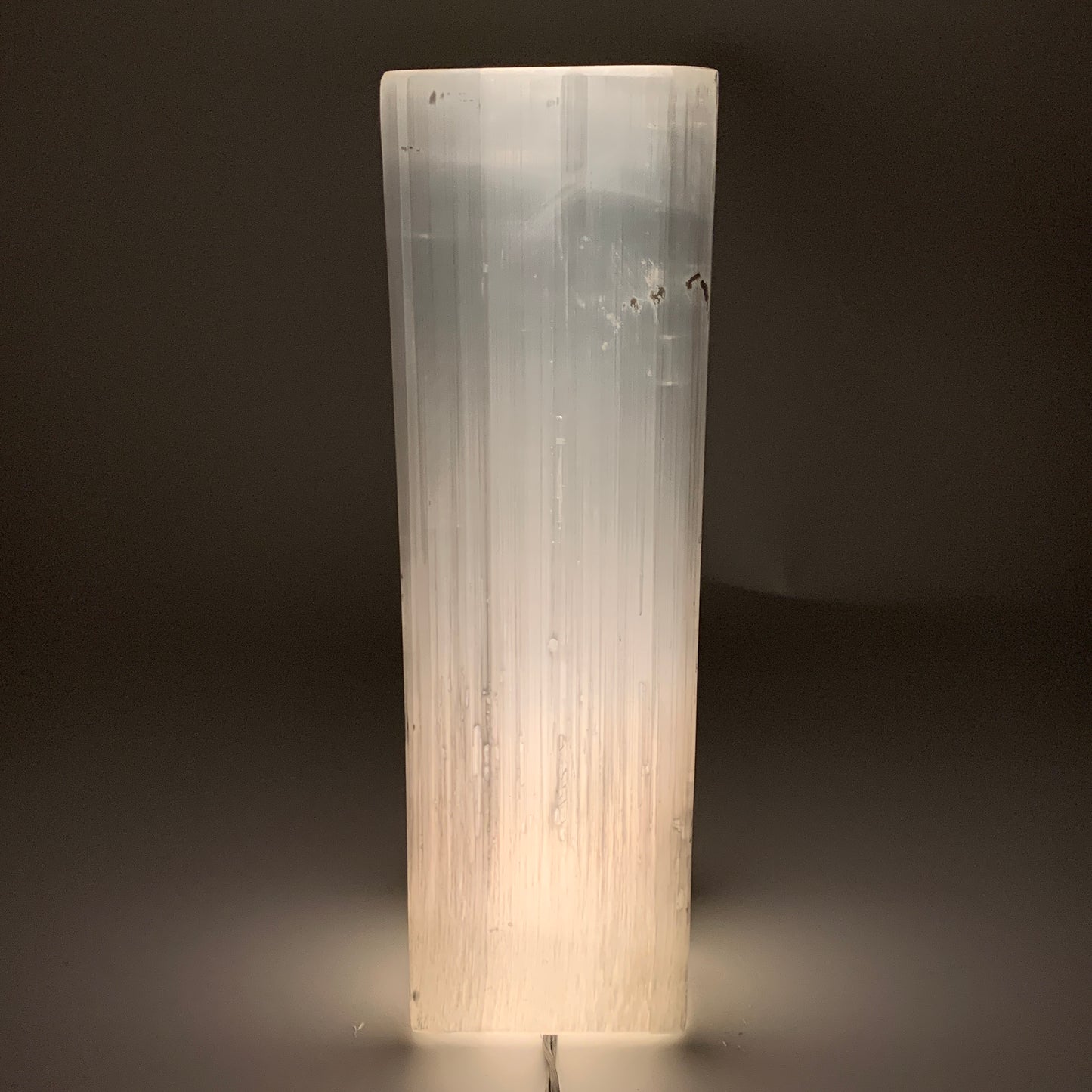 11.8 lbs. 11.7"x3.6", Rectangle Selenite (Satin Spar) Lamp, w/6ft Chord, B35805