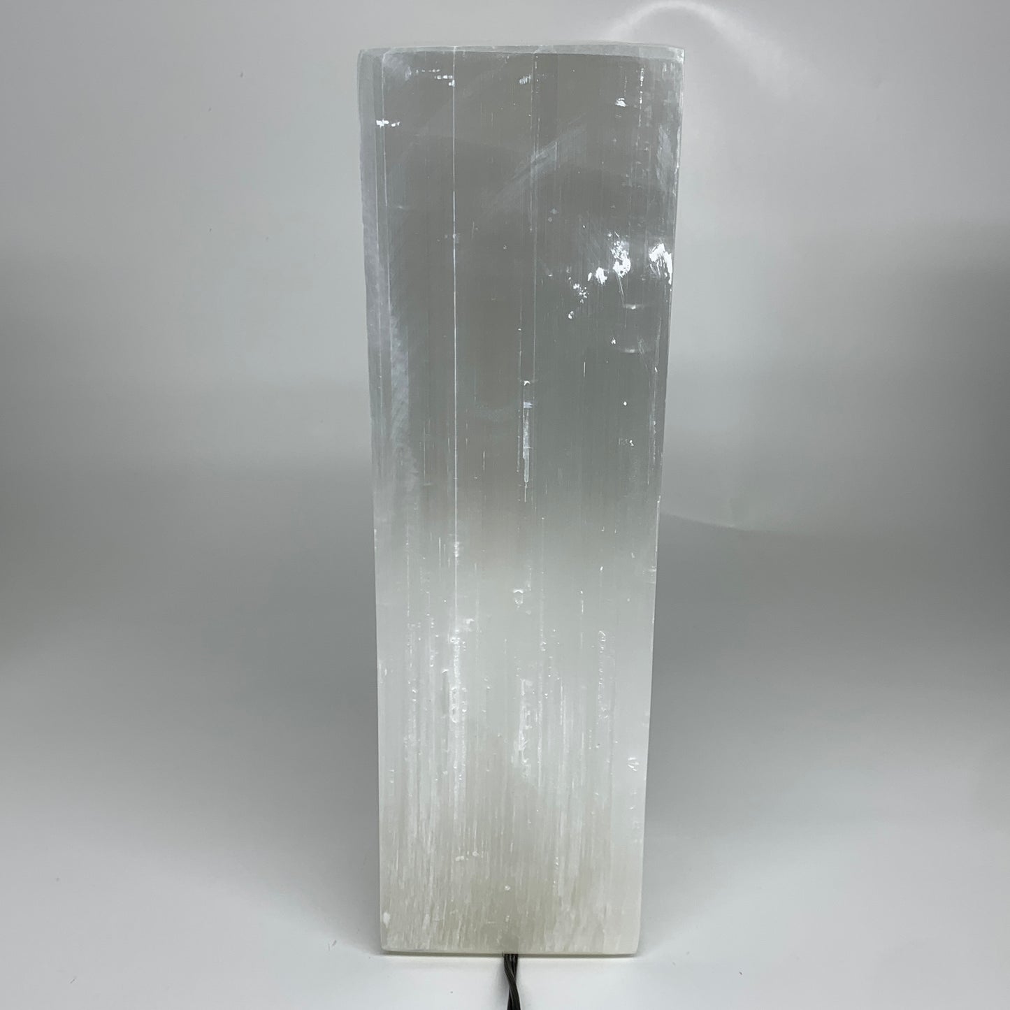 11.8 lbs. 11.7"x3.6", Rectangle Selenite (Satin Spar) Lamp, w/6ft Chord, B35805