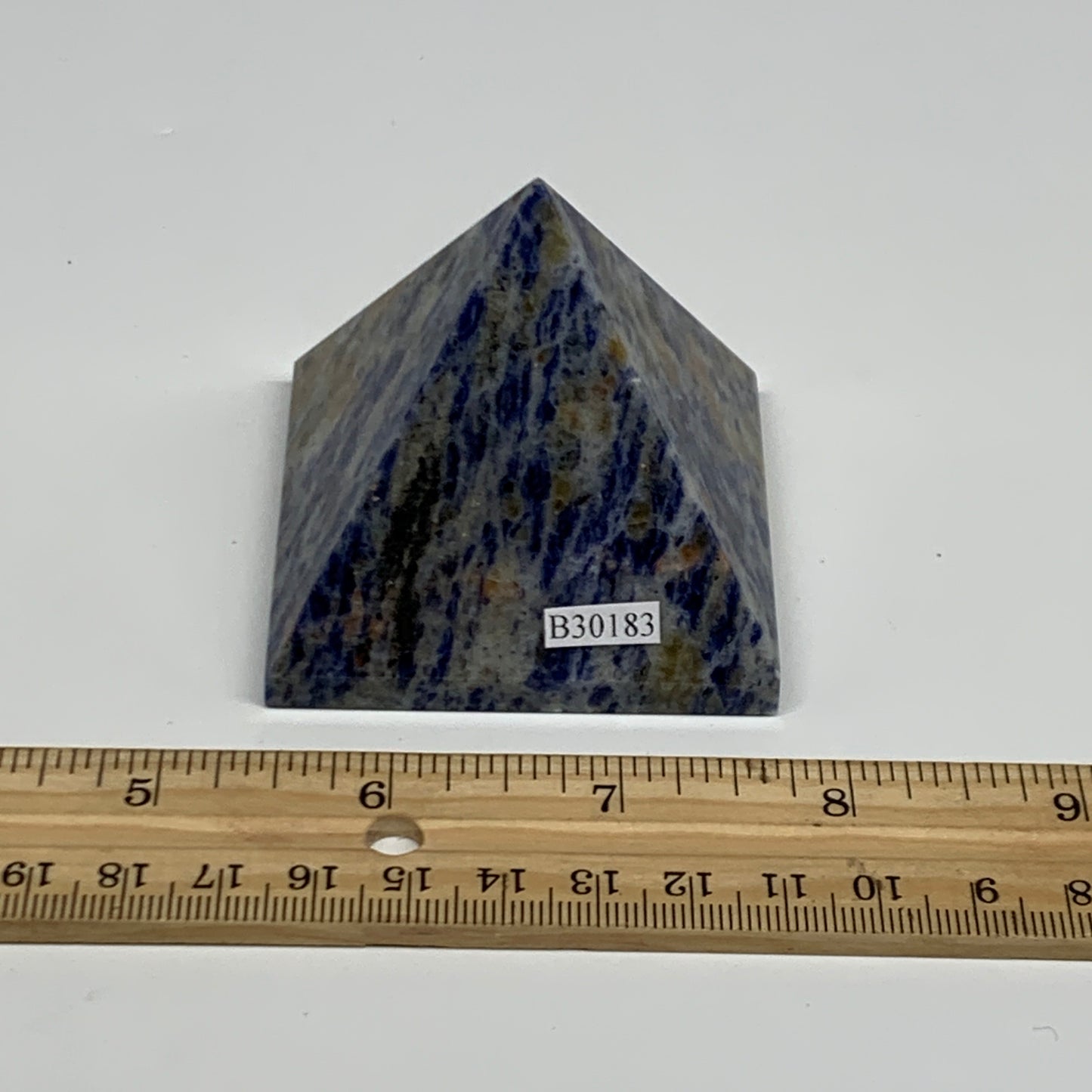 189.5g, 2"x2.3"x2.2", Sodalite Pyramid Crystal Gemstone @Brazil, B30183