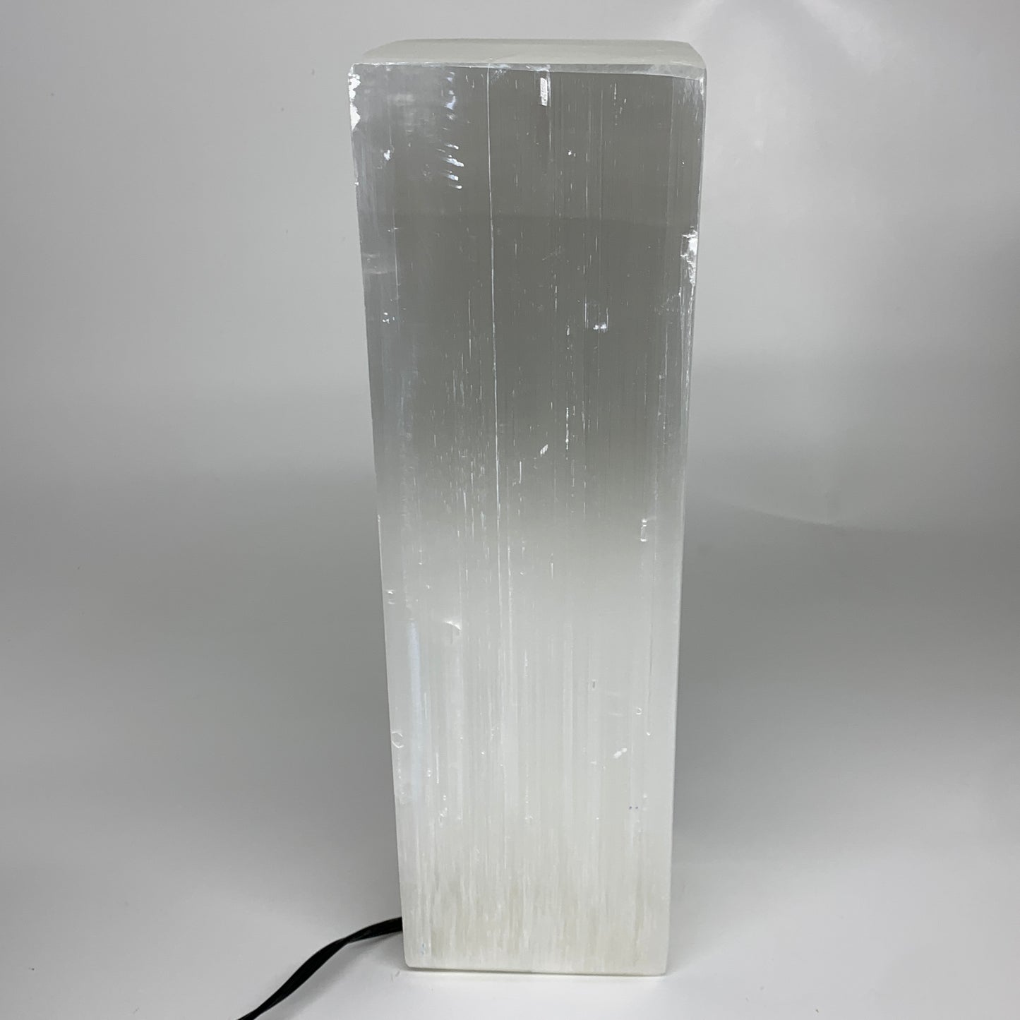11.8 lbs. 11.7"x3.6", Rectangle Selenite (Satin Spar) Lamp, w/6ft Chord, B35805
