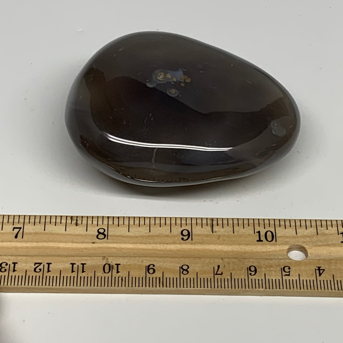 197.1g, 2.9"x2.3"x1.2" Orca Agate Palm-Stone Reiki Energy Crystal Reiki, B28669