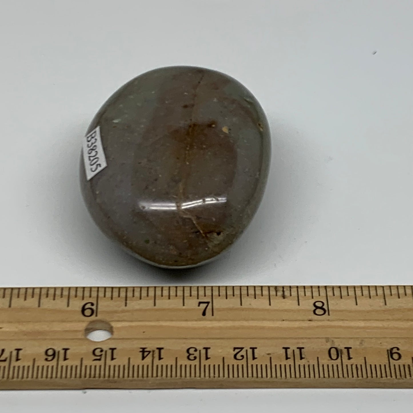 101.1g, 2.3"x1.7"x1.2" Natural Ocean Jasper Palm-Stone Orbicular Jasper, B38205