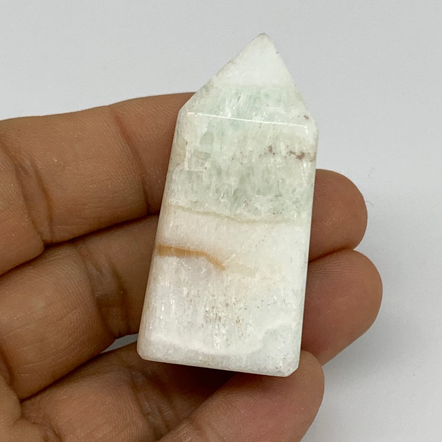 45.6g, 1.9"x0.9", Caribbean Calcite Tower Gemstone @Afghanistan, B33715