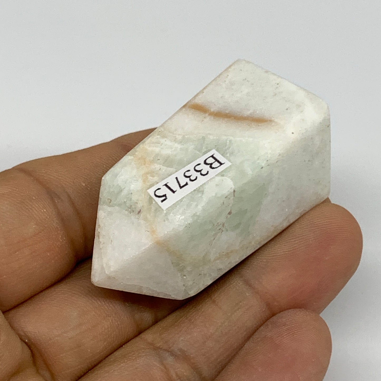 45.6g, 1.9"x0.9", Caribbean Calcite Tower Gemstone @Afghanistan, B33715