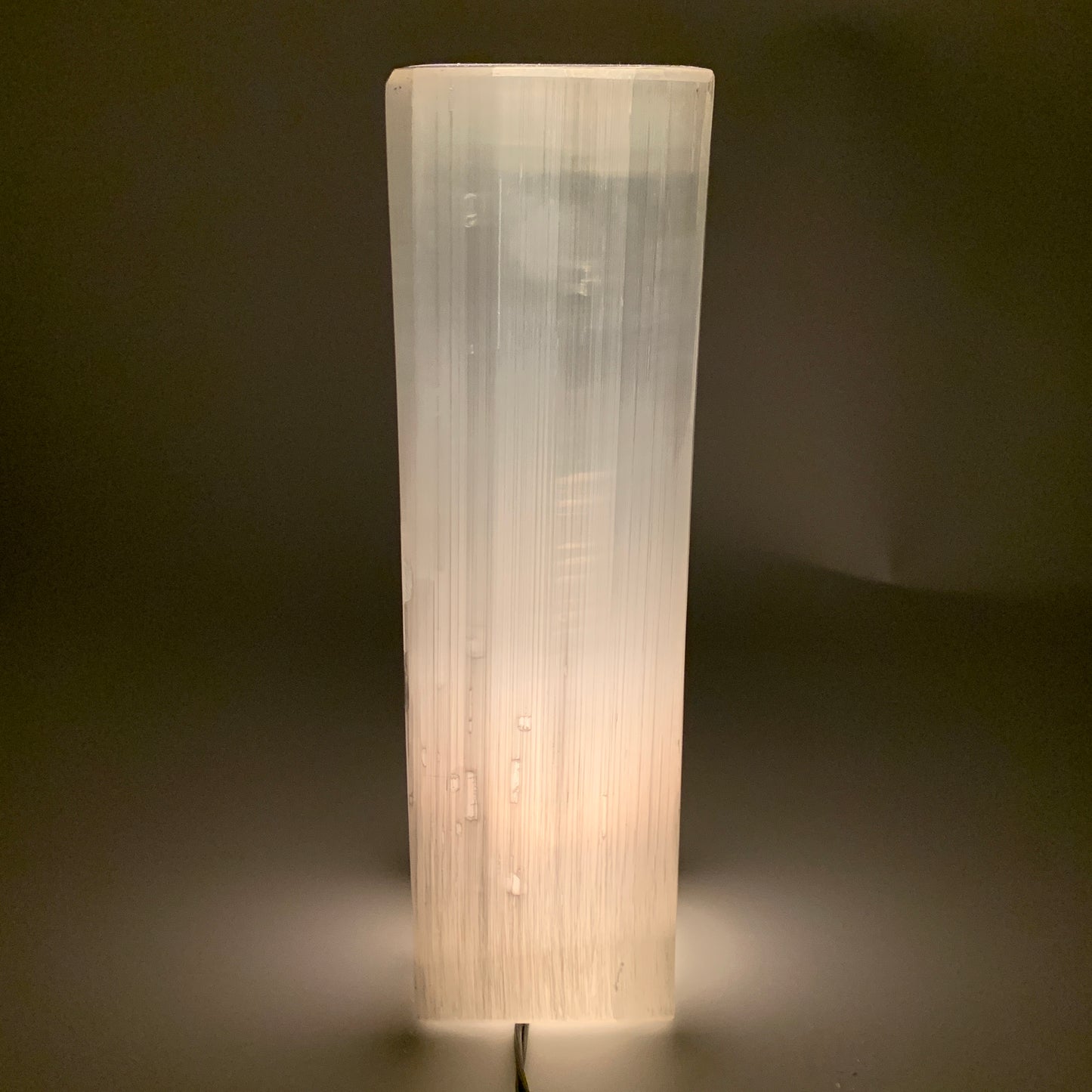 11.6 lbs. 11.7"x3.5", Rectangle Selenite (Satin Spar) Lamp, w/6ft Chord, B35806