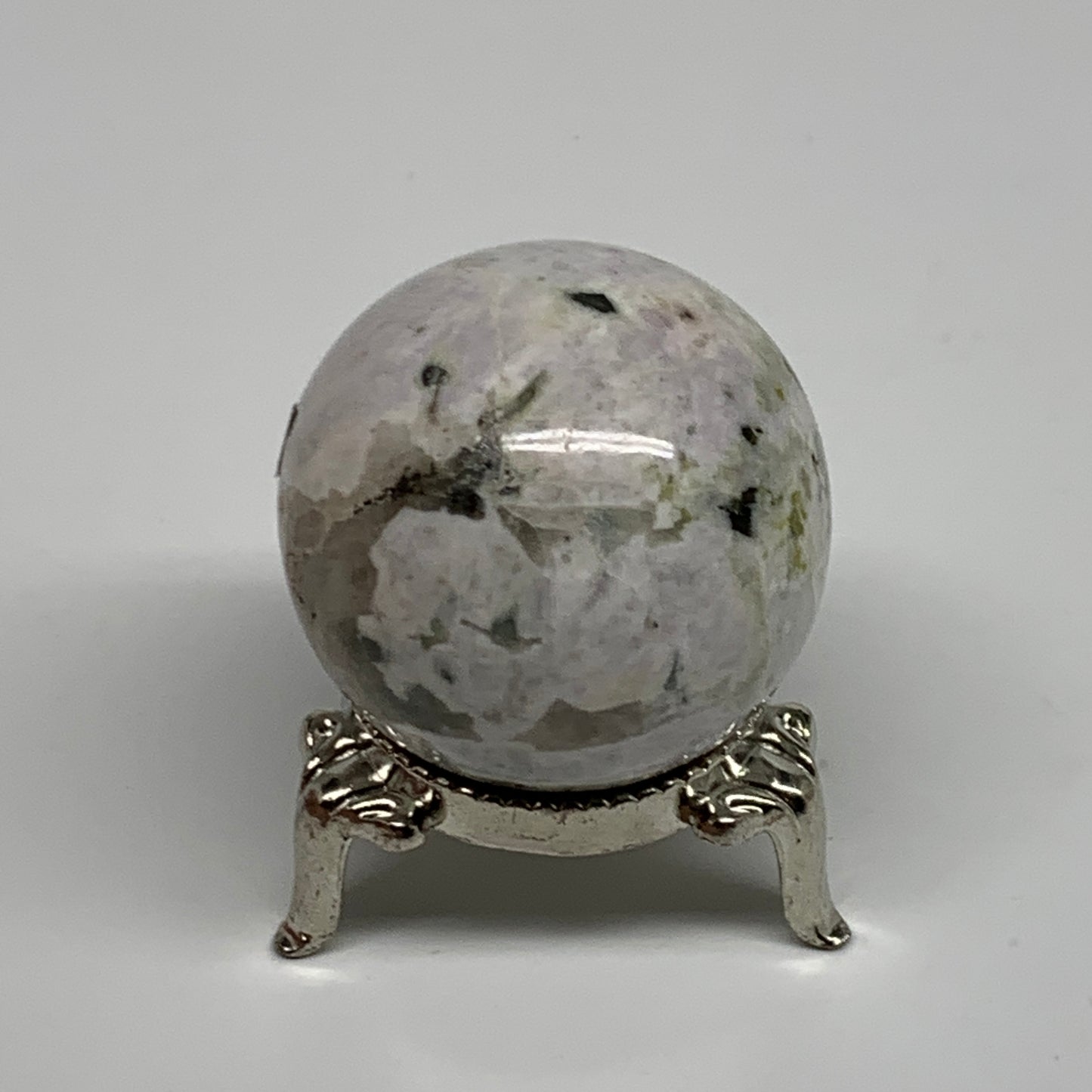 83g, 1.5"(39mm), Natural Rainbow Moonstone Sphere Ball Gemstone, B35140