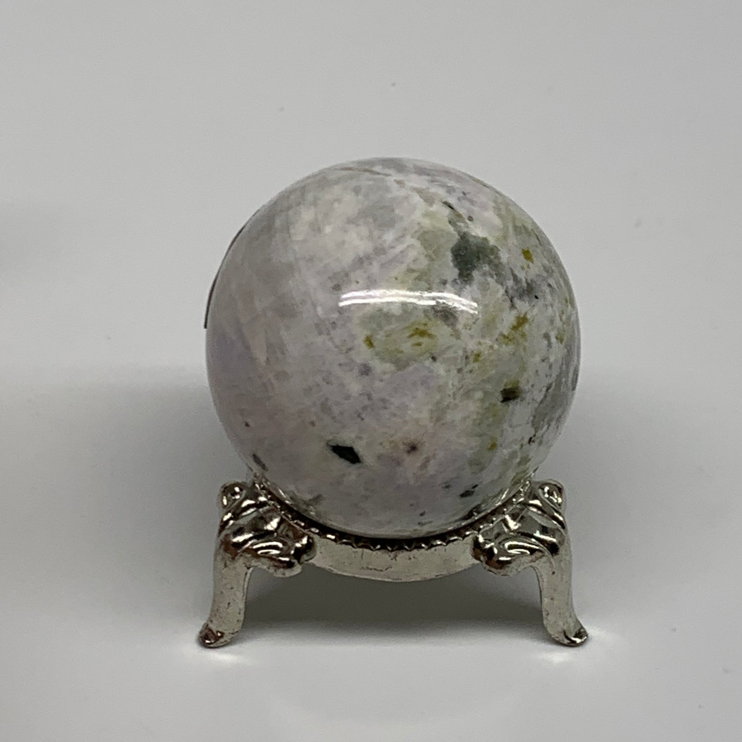 83g, 1.5"(39mm), Natural Rainbow Moonstone Sphere Ball Gemstone, B35140