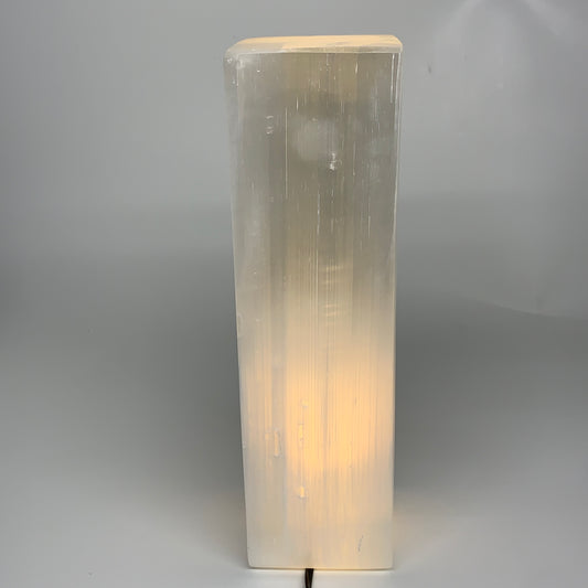 11.6 lbs. 11.7"x3.5", Rectangle Selenite (Satin Spar) Lamp, w/6ft Chord, B35806