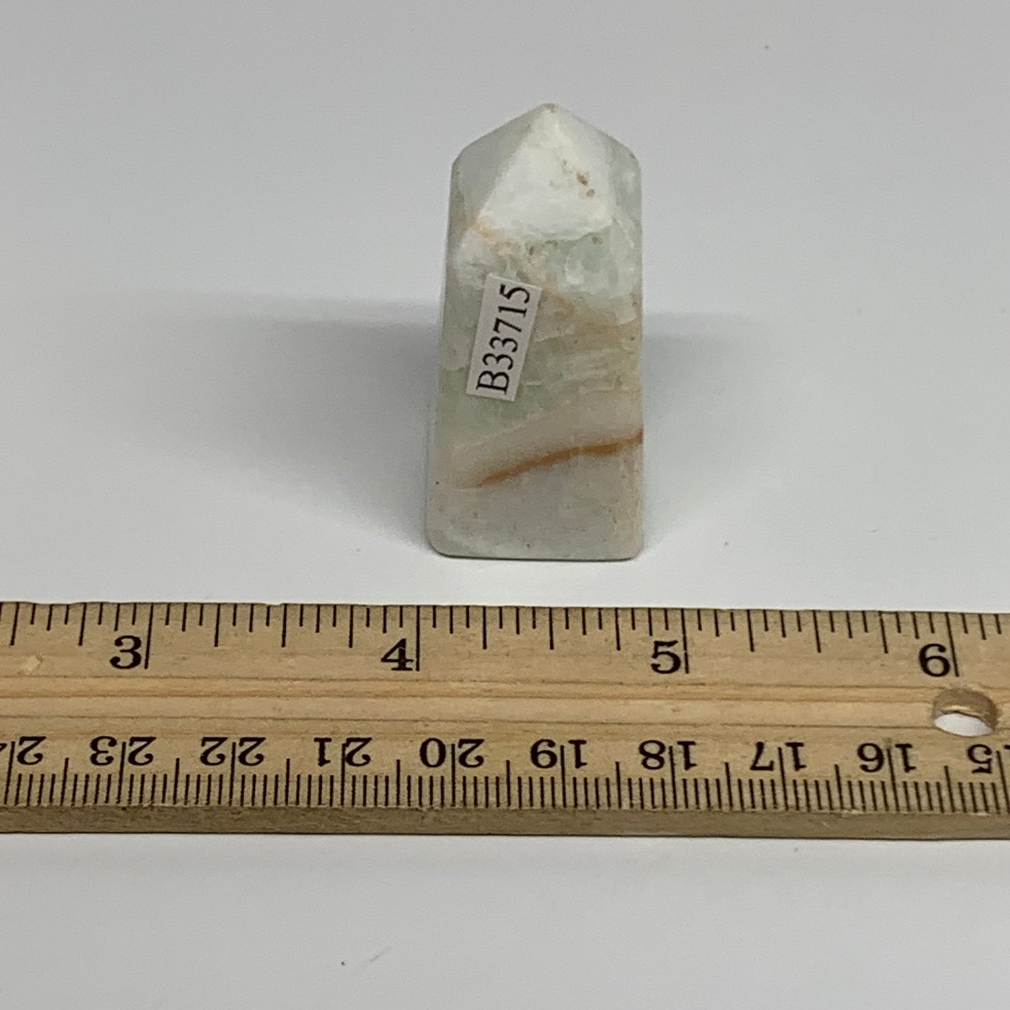 45.6g, 1.9"x0.9", Caribbean Calcite Tower Gemstone @Afghanistan, B33715