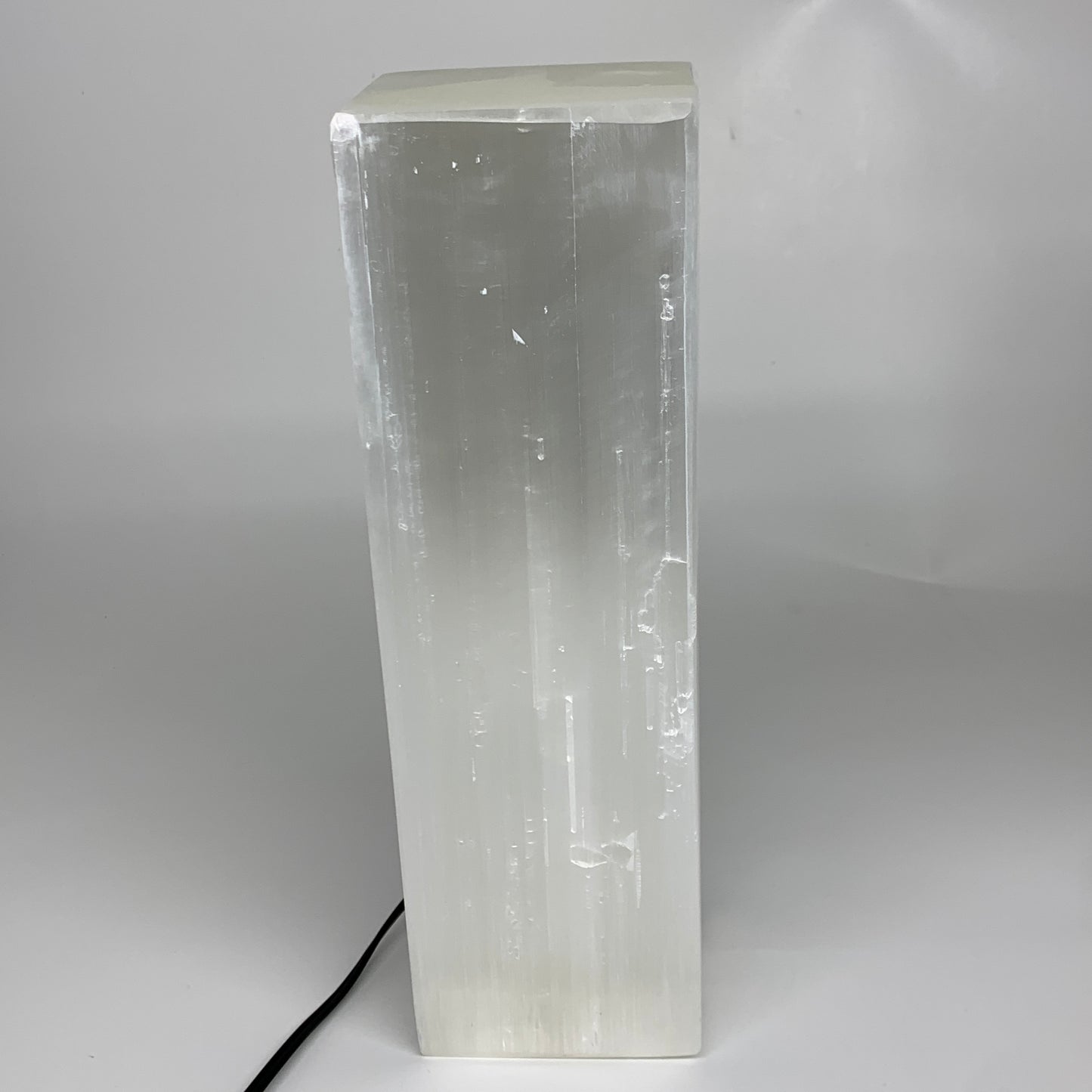 11.6 lbs. 11.7"x3.5", Rectangle Selenite (Satin Spar) Lamp, w/6ft Chord, B35806