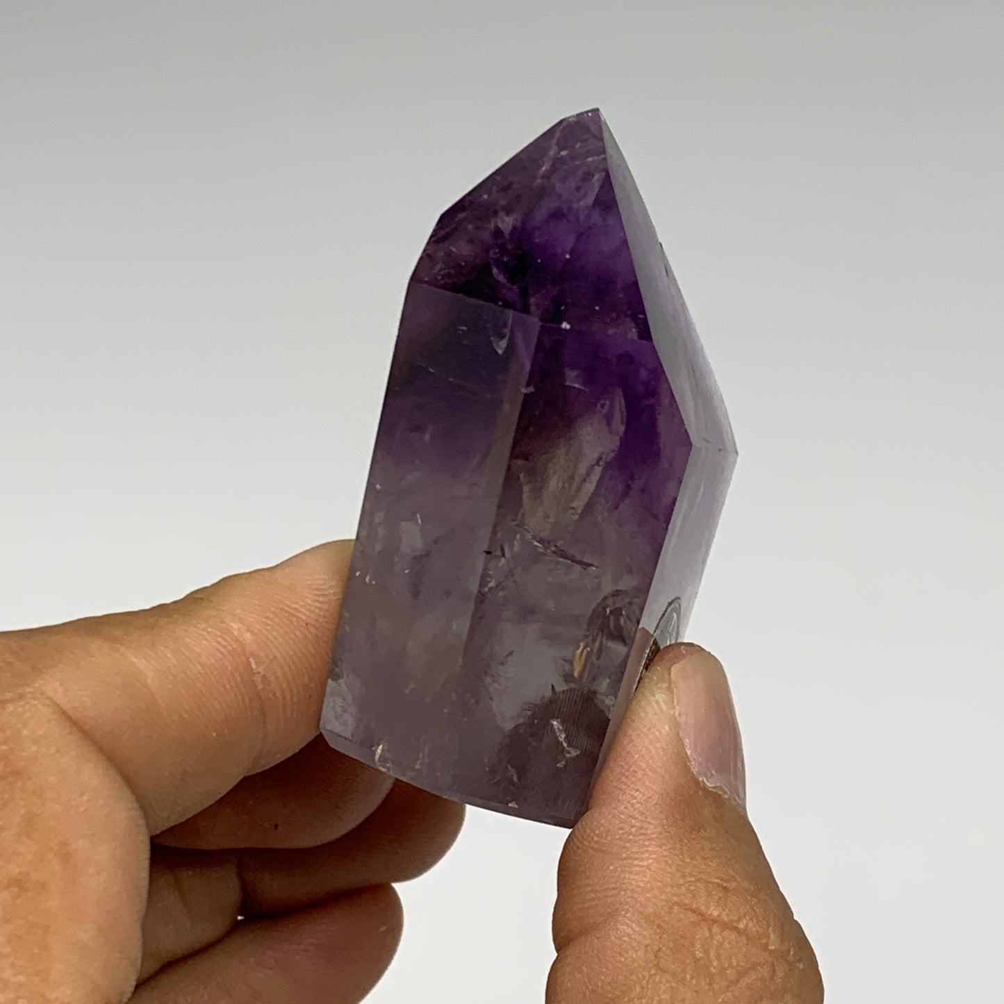 86.8g, 2.2"x1.5"x0.9", Natural Amethyst Tower Point Obelisk @Brazil, B32330