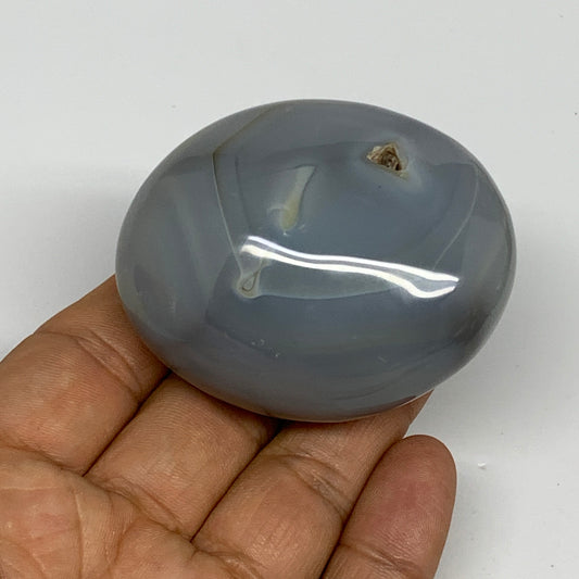 122g, 2.3"x1.9"x1.2" Orca Agate Palm-Stone Reiki Energy Crystal Reiki, B28666