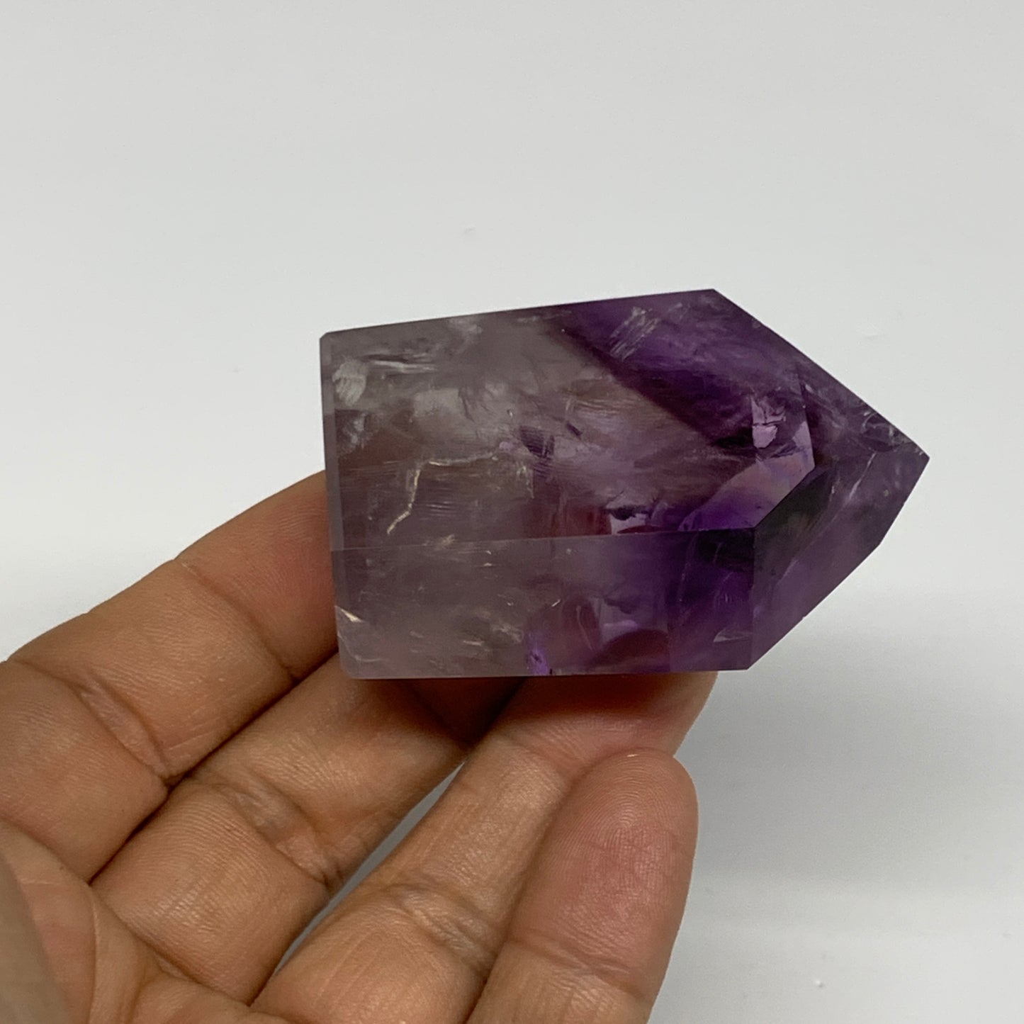 86.8g, 2.2"x1.5"x0.9", Natural Amethyst Tower Point Obelisk @Brazil, B32330