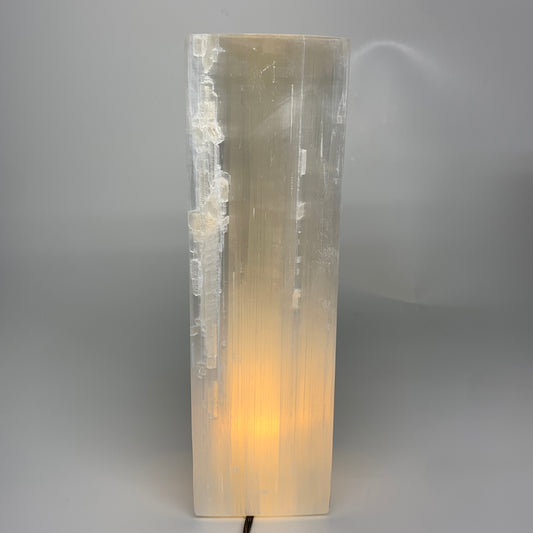 10.6 lbs. 11.6"x3.6", Rectangle Selenite (Satin Spar) Lamp, w/6ft Chord, B35807
