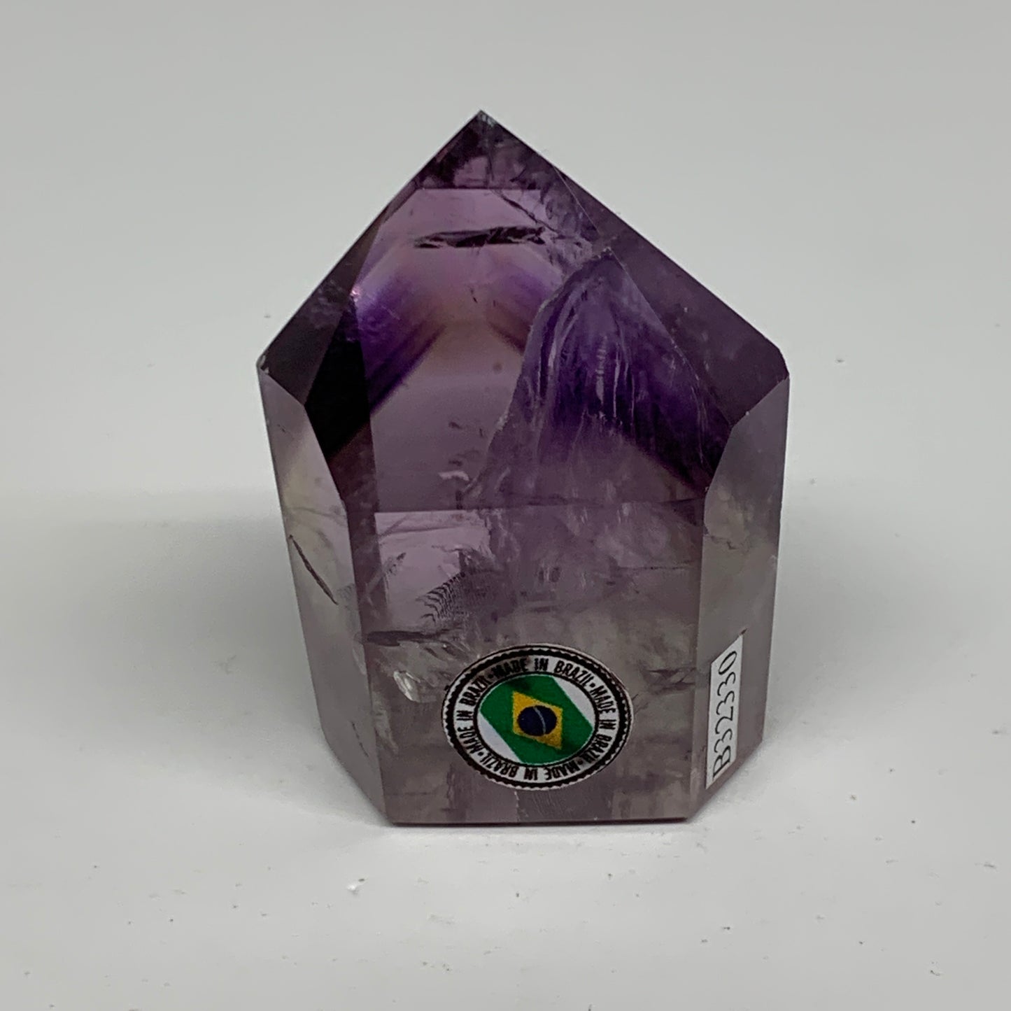 86.8g, 2.2"x1.5"x0.9", Natural Amethyst Tower Point Obelisk @Brazil, B32330