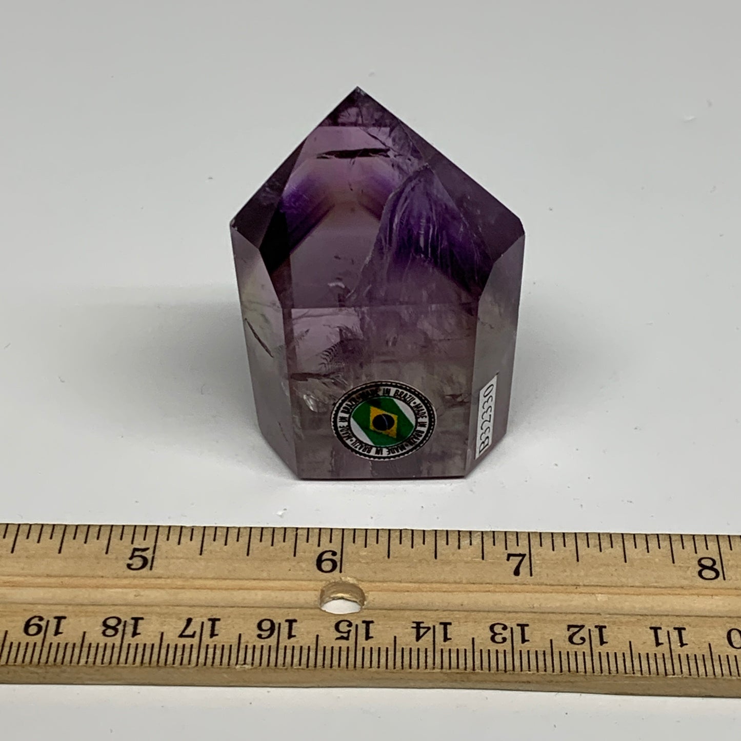 86.8g, 2.2"x1.5"x0.9", Natural Amethyst Tower Point Obelisk @Brazil, B32330
