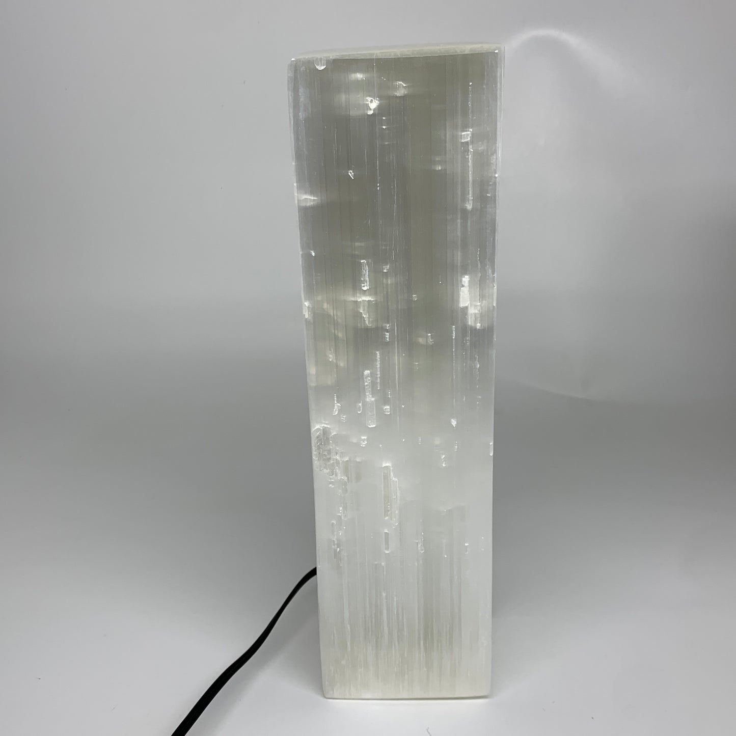 10.6 lbs. 11.6"x3.6", Rectangle Selenite (Satin Spar) Lamp, w/6ft Chord, B35807