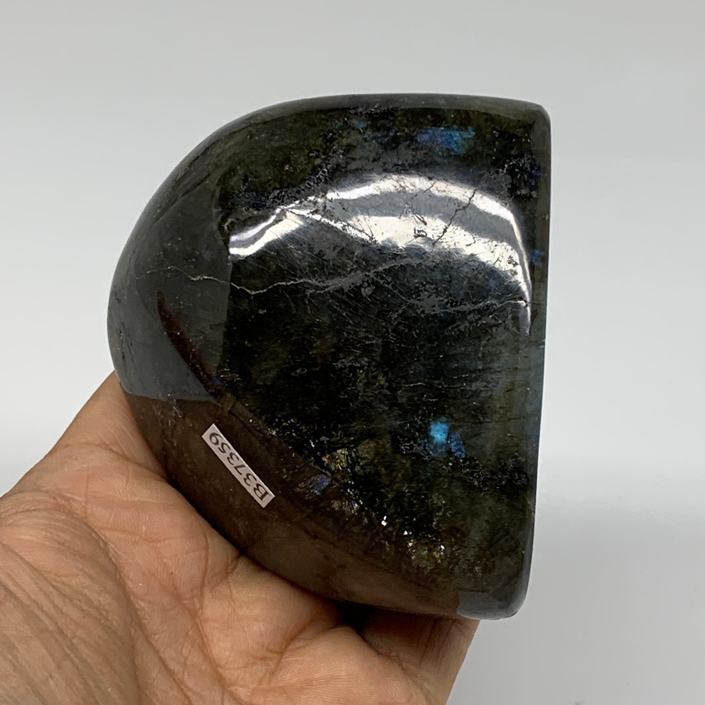 1 lbs, 2.7"x3.1"x1.8" Natural Labradorite Crystal Gemstones Freeform, B37359