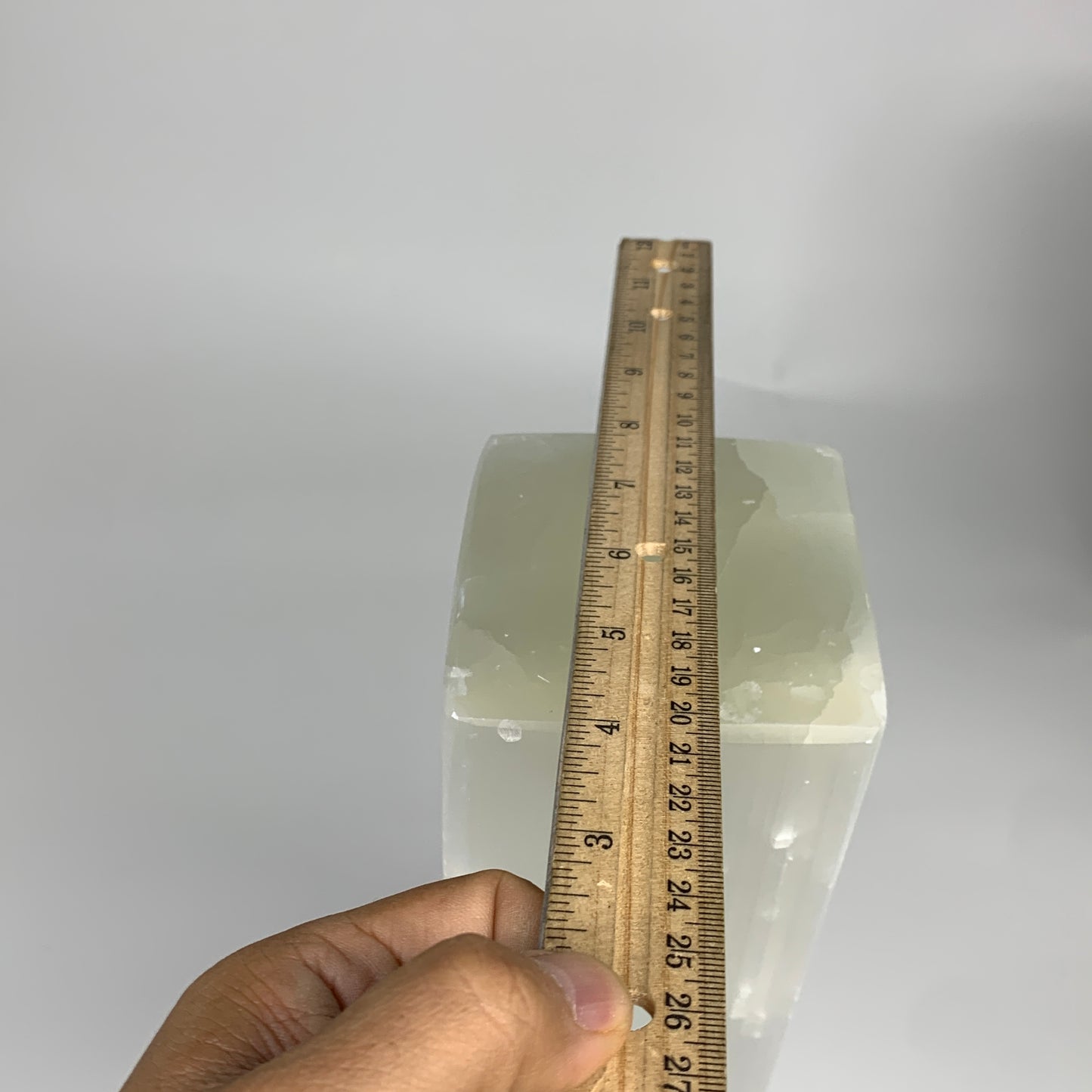 10.6 lbs. 11.6"x3.6", Rectangle Selenite (Satin Spar) Lamp, w/6ft Chord, B35807