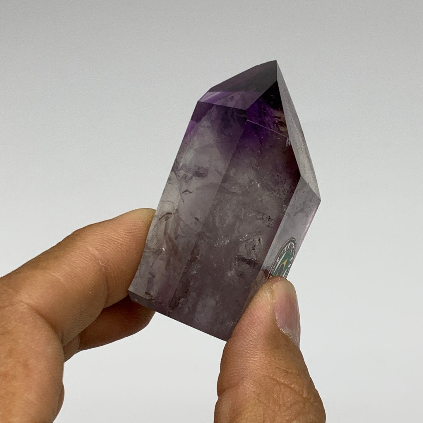 87.5g, 2.3"x1.4"x1", Natural Amethyst Tower Point Obelisk @Brazil, B32331