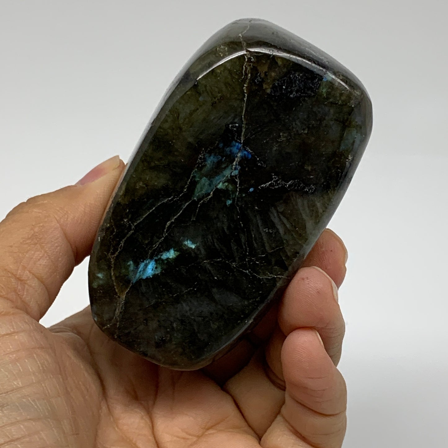 1 lbs, 2.7"x3.1"x1.8" Natural Labradorite Crystal Gemstones Freeform, B37359