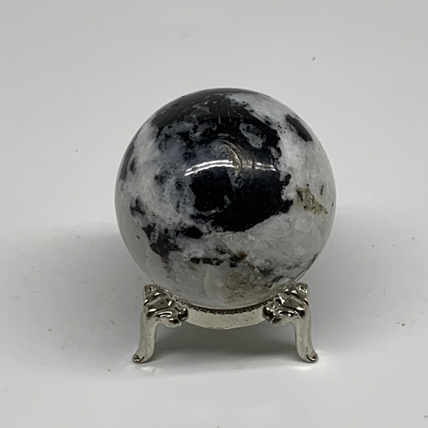 149.9g, 1.9"(47mm), Natural Rainbow Moonstone Sphere Ball Gemstone, B34353