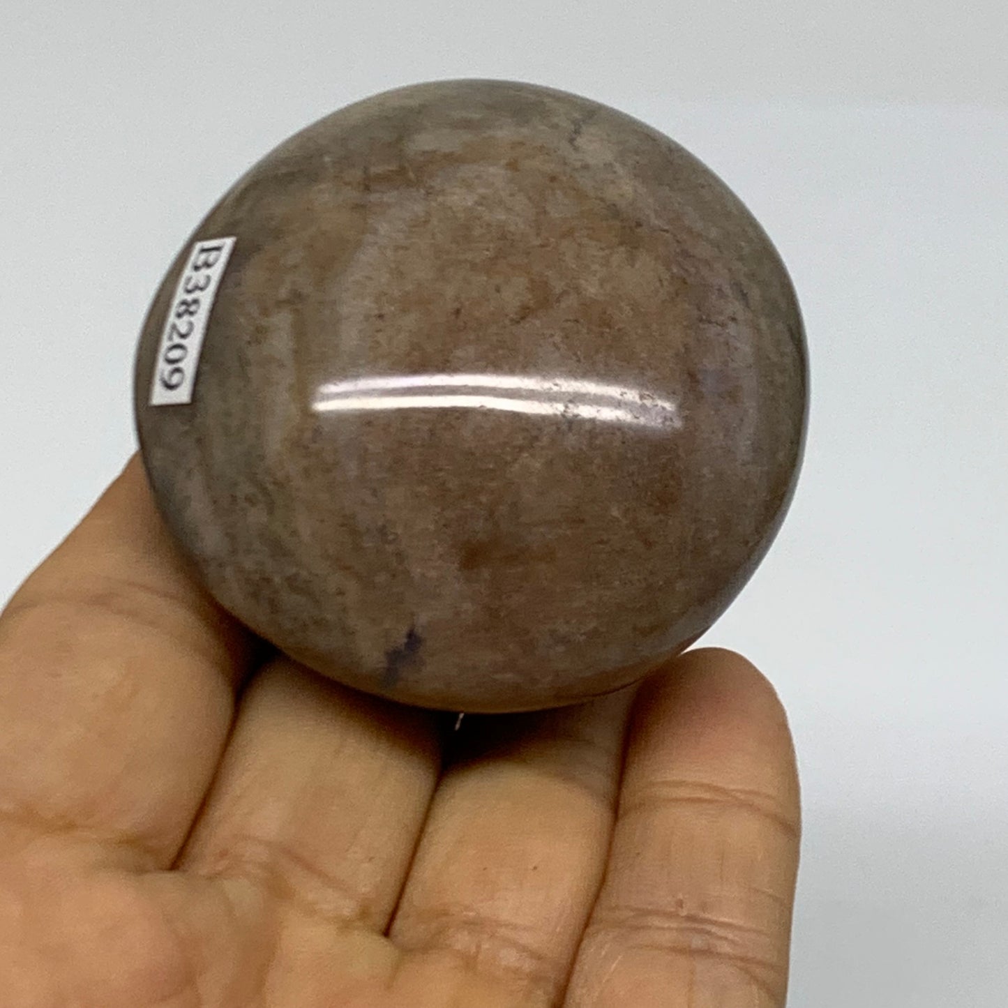 131.6g, 2.2"x2.1"x1.4" Natural Ocean Jasper Palm-Stone Orbicular Jasper, B38209