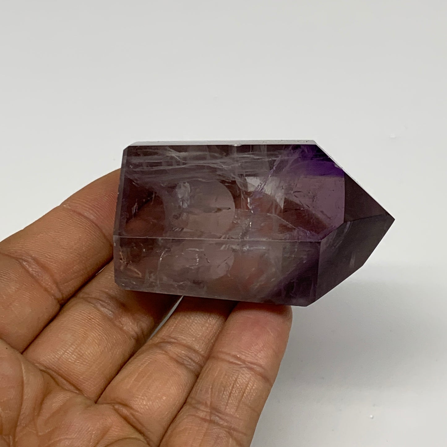 87.5g, 2.3"x1.4"x1", Natural Amethyst Tower Point Obelisk @Brazil, B32331