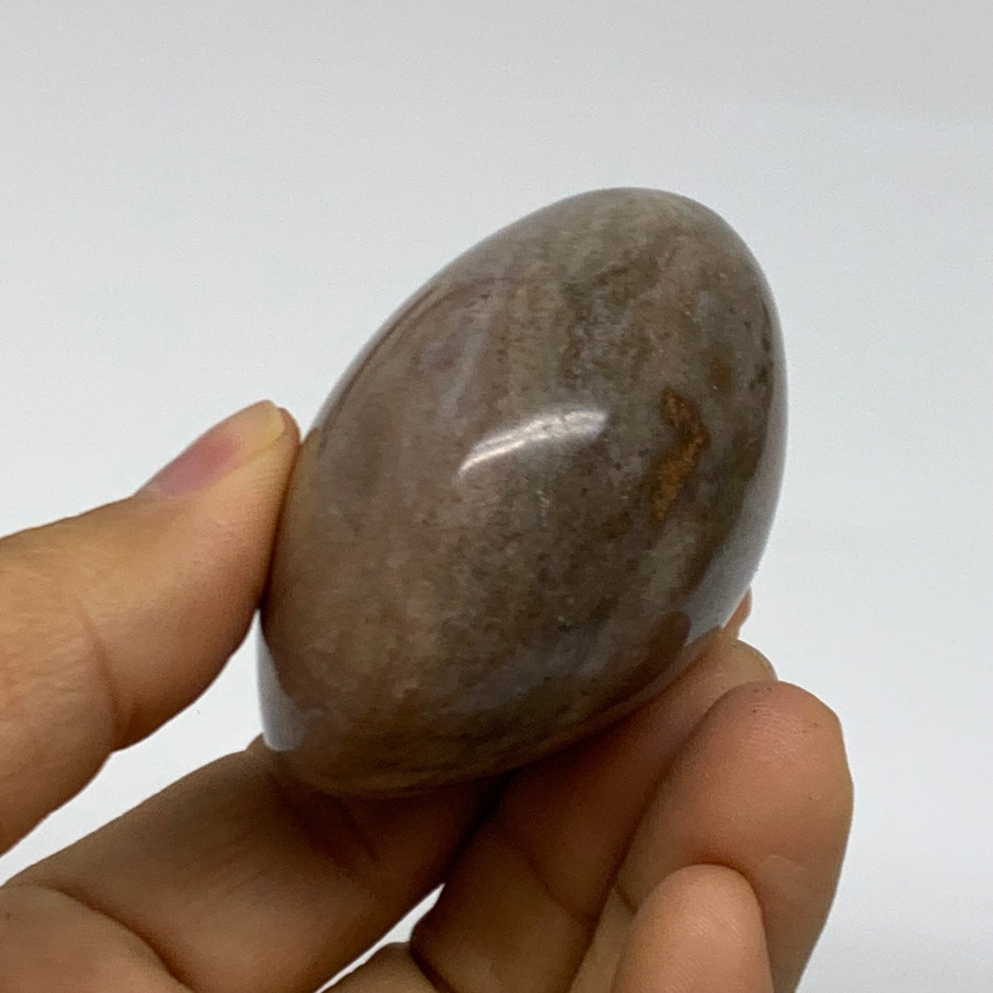 131.6g, 2.2"x2.1"x1.4" Natural Ocean Jasper Palm-Stone Orbicular Jasper, B38209