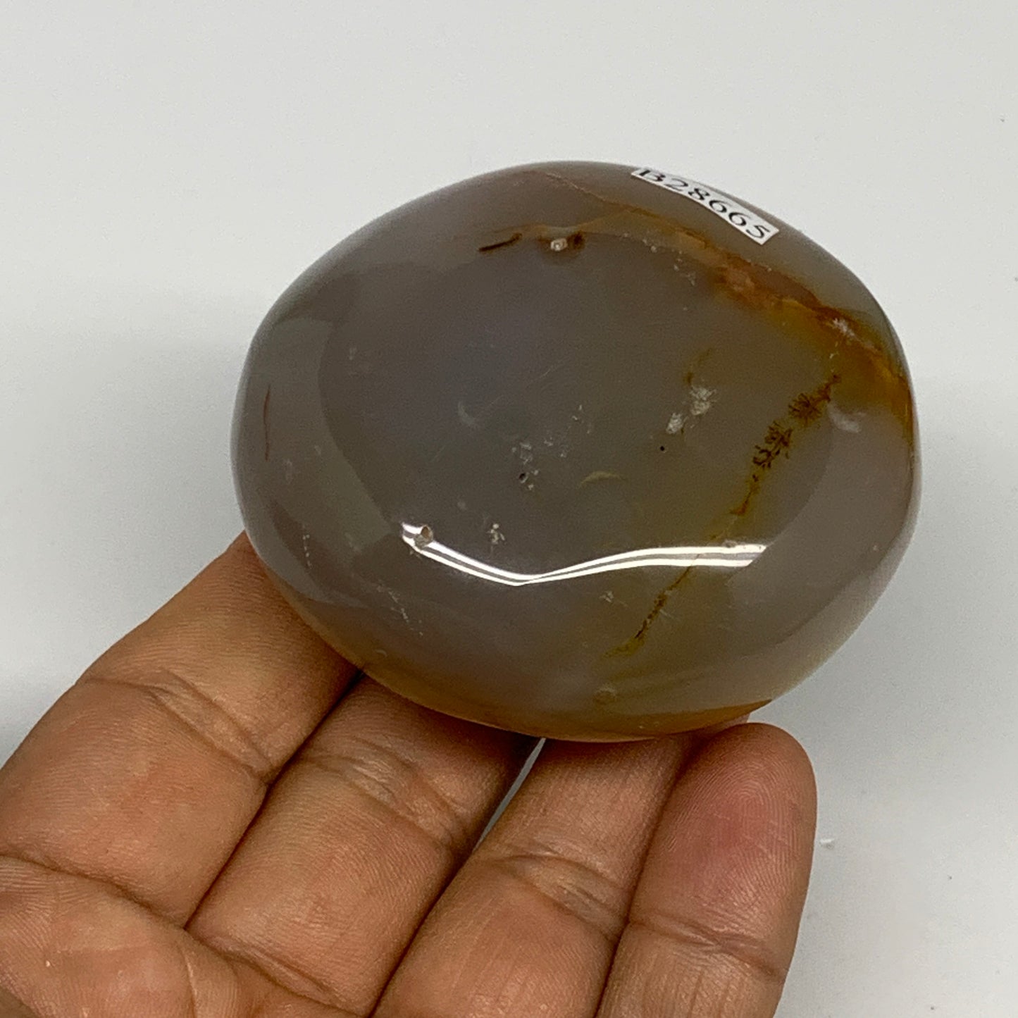 160.5g, 2.4"x2.2"x1.3" Orca Agate Palm-Stone Reiki Energy Crystal Reiki, B28665
