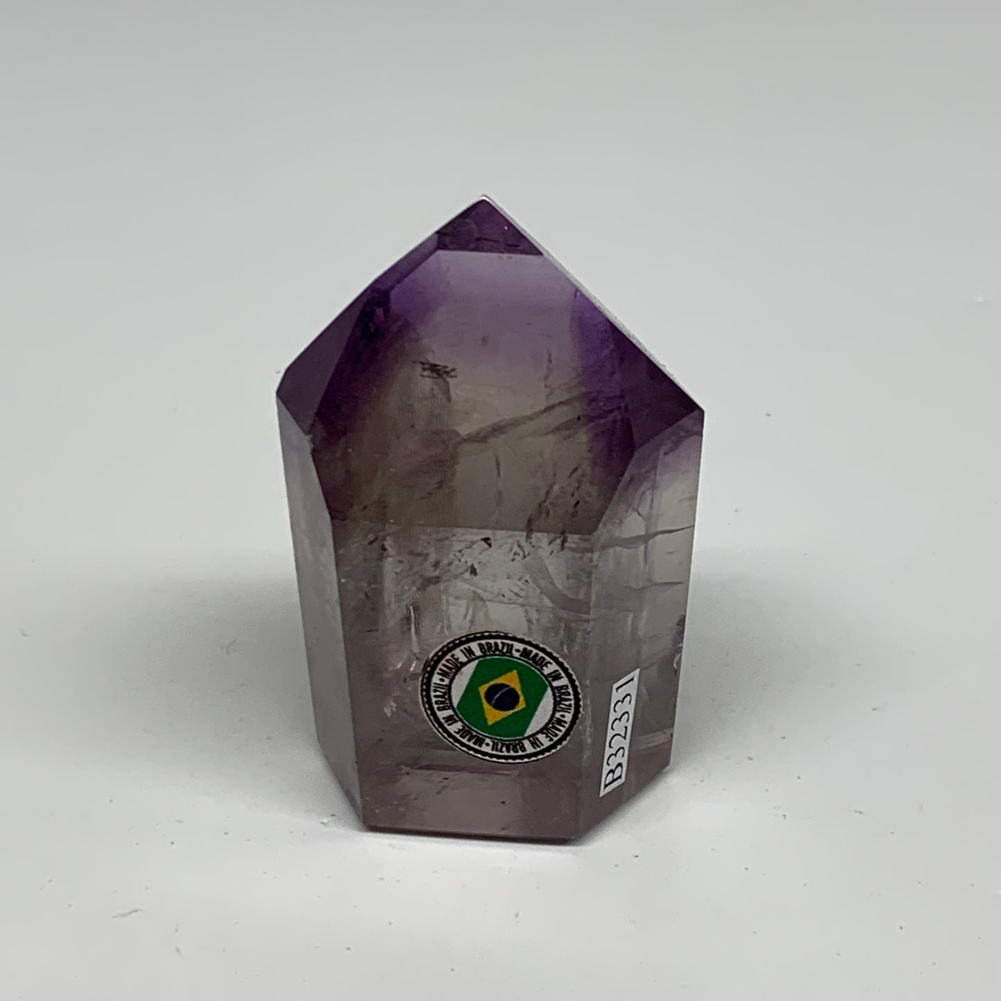 87.5g, 2.3"x1.4"x1", Natural Amethyst Tower Point Obelisk @Brazil, B32331