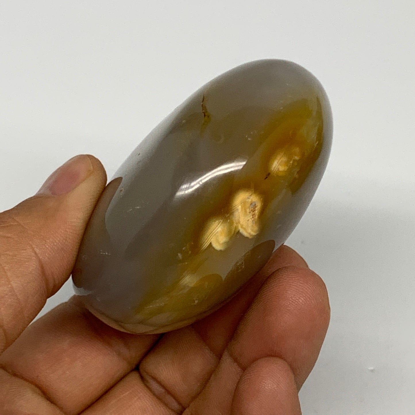 160.5g, 2.4"x2.2"x1.3" Orca Agate Palm-Stone Reiki Energy Crystal Reiki, B28665