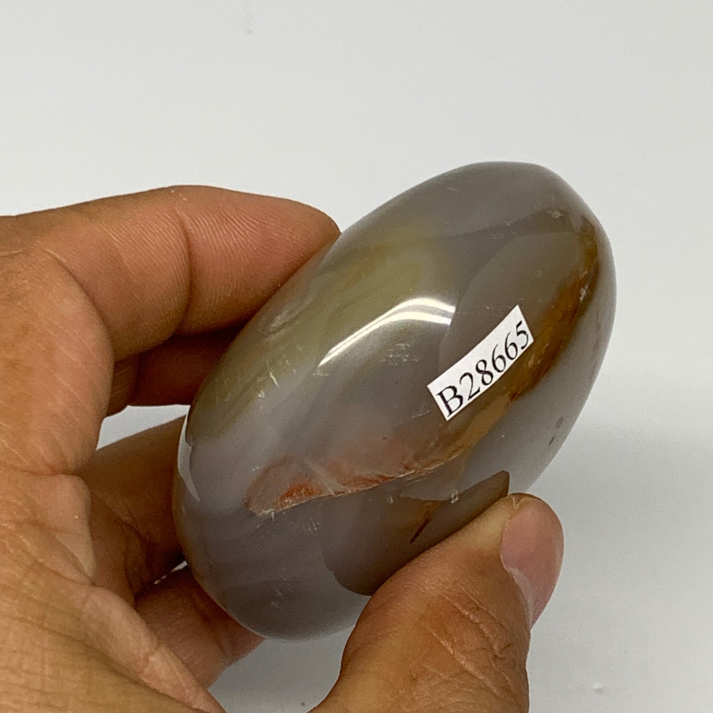 160.5g, 2.4"x2.2"x1.3" Orca Agate Palm-Stone Reiki Energy Crystal Reiki, B28665