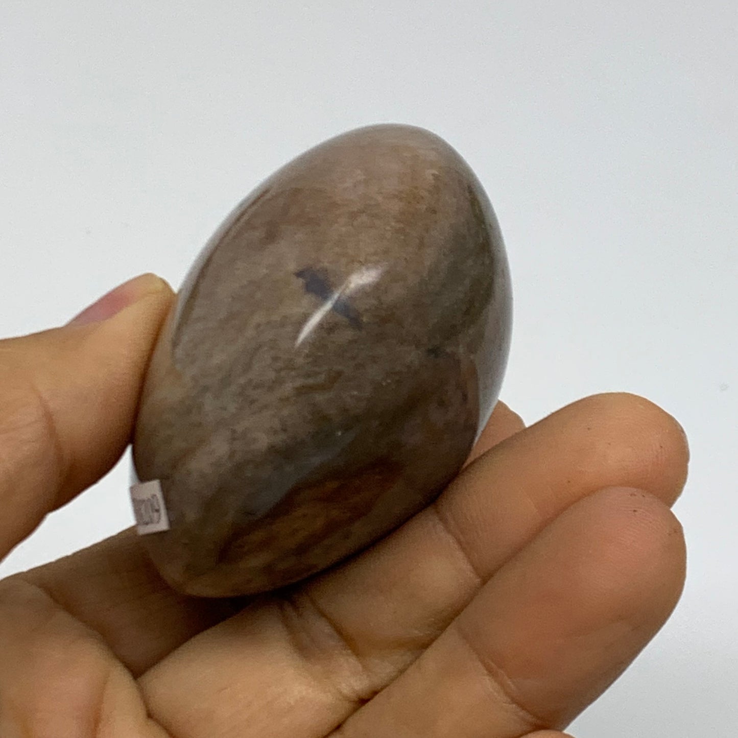 131.6g, 2.2"x2.1"x1.4" Natural Ocean Jasper Palm-Stone Orbicular Jasper, B38209