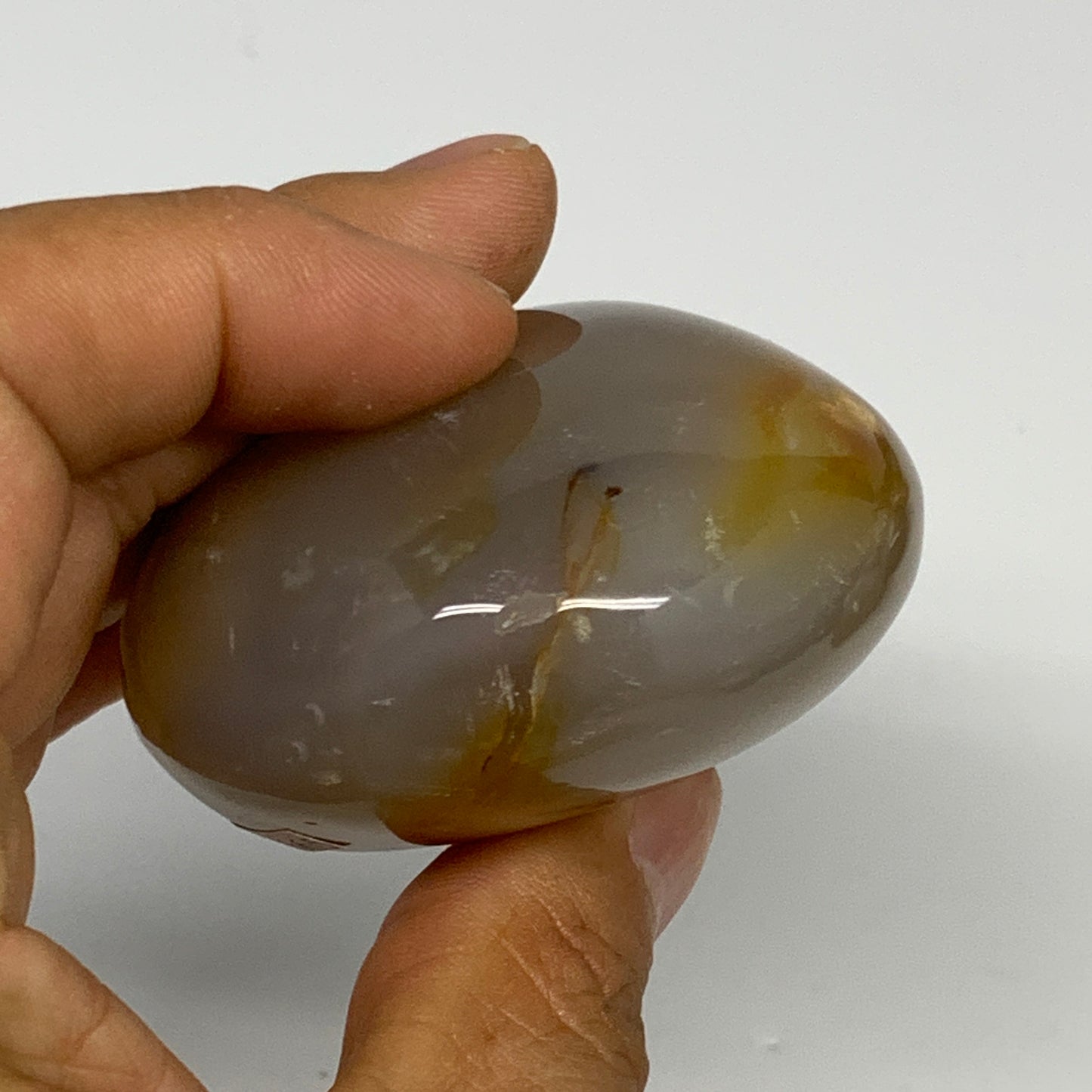 160.5g, 2.4"x2.2"x1.3" Orca Agate Palm-Stone Reiki Energy Crystal Reiki, B28665