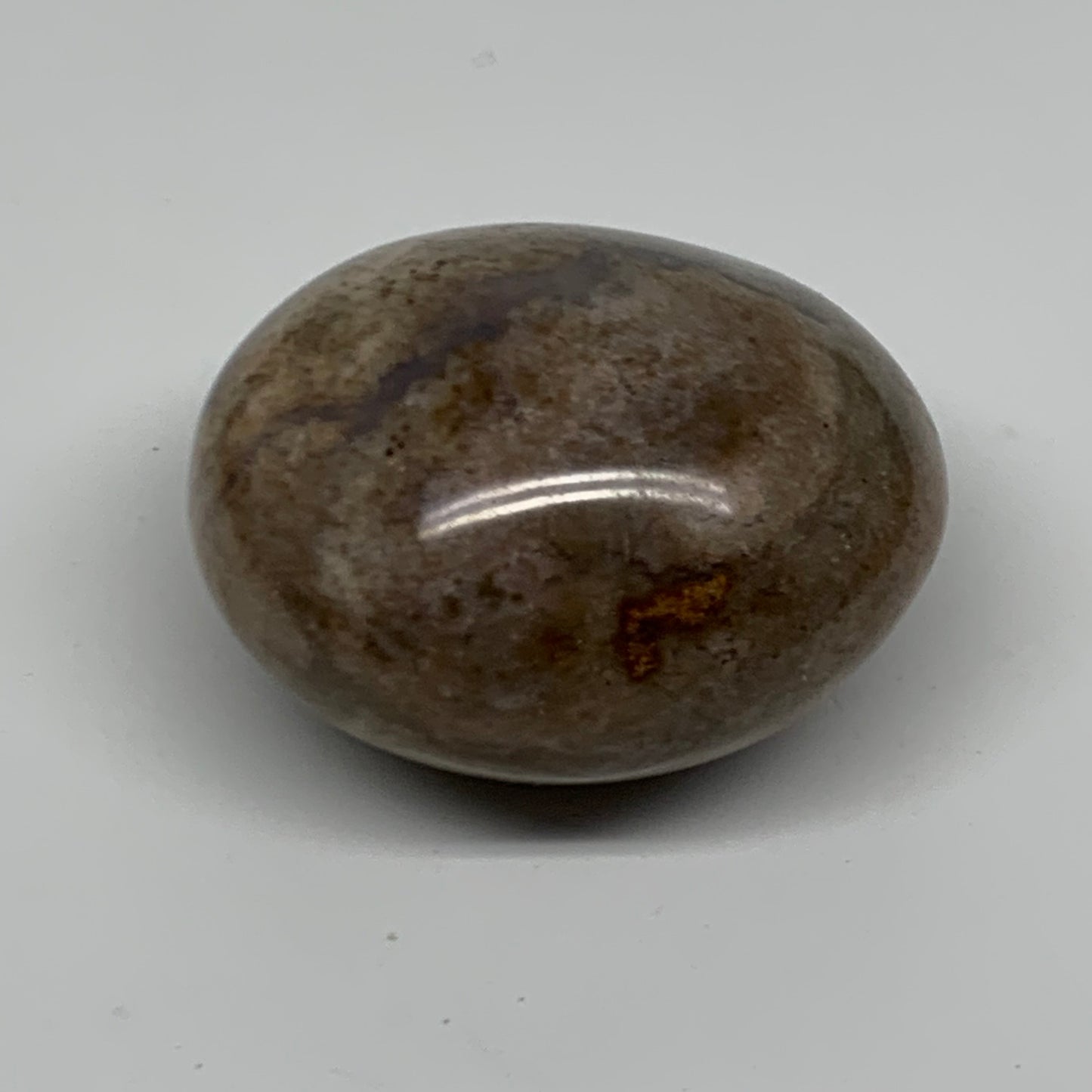 131.6g, 2.2"x2.1"x1.4" Natural Ocean Jasper Palm-Stone Orbicular Jasper, B38209