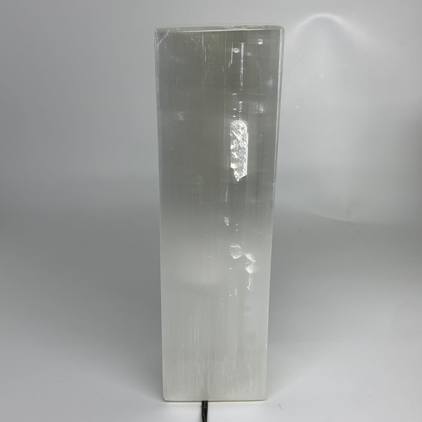 10.4 lbs. 11.7"x3.4", Rectangle Selenite (Satin Spar) Lamp, w/6ft Chord, B35808