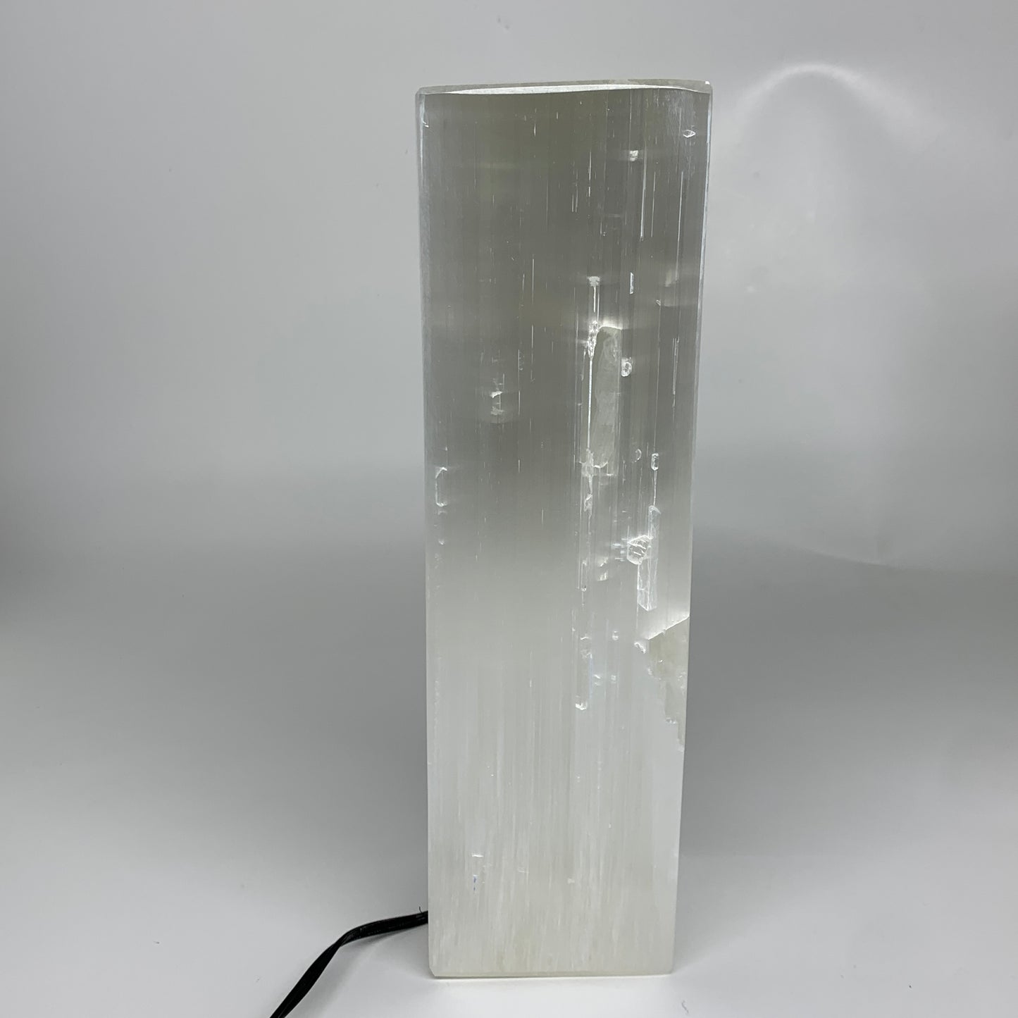 10.4 lbs. 11.7"x3.4", Rectangle Selenite (Satin Spar) Lamp, w/6ft Chord, B35808