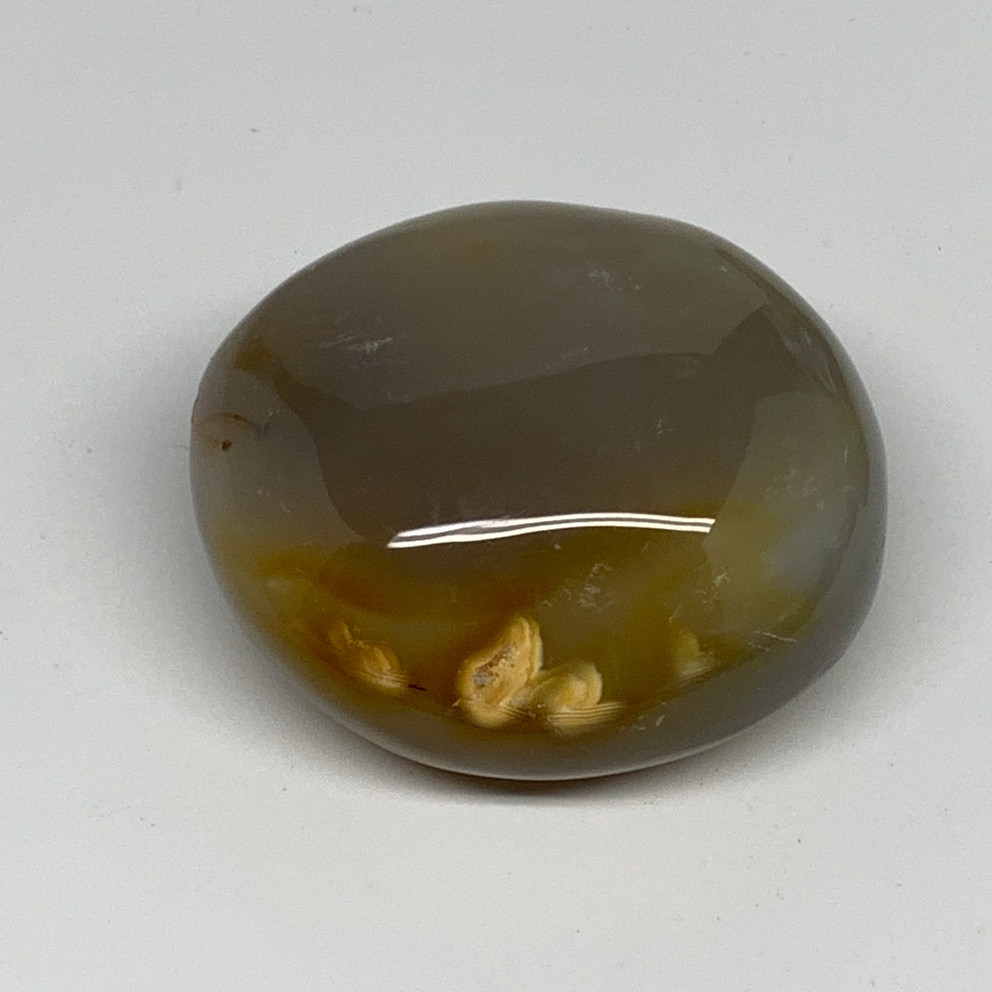 160.5g, 2.4"x2.2"x1.3" Orca Agate Palm-Stone Reiki Energy Crystal Reiki, B28665