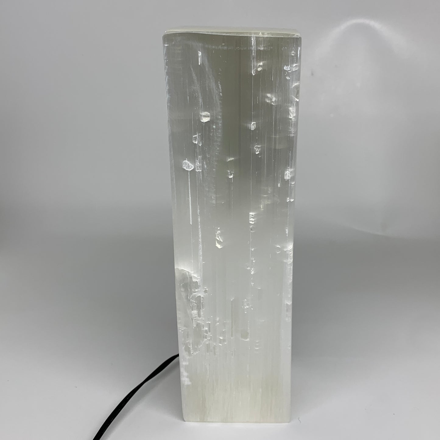 10.4 lbs. 11.7"x3.4", Rectangle Selenite (Satin Spar) Lamp, w/6ft Chord, B35808