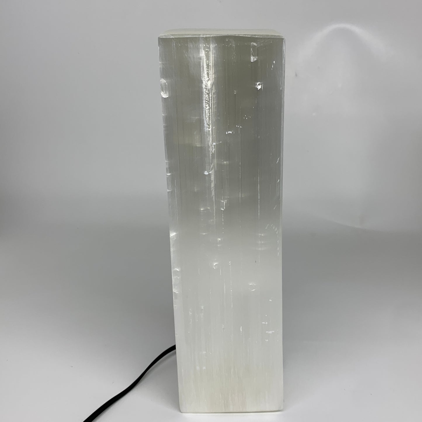 10.4 lbs. 11.7"x3.4", Rectangle Selenite (Satin Spar) Lamp, w/6ft Chord, B35808