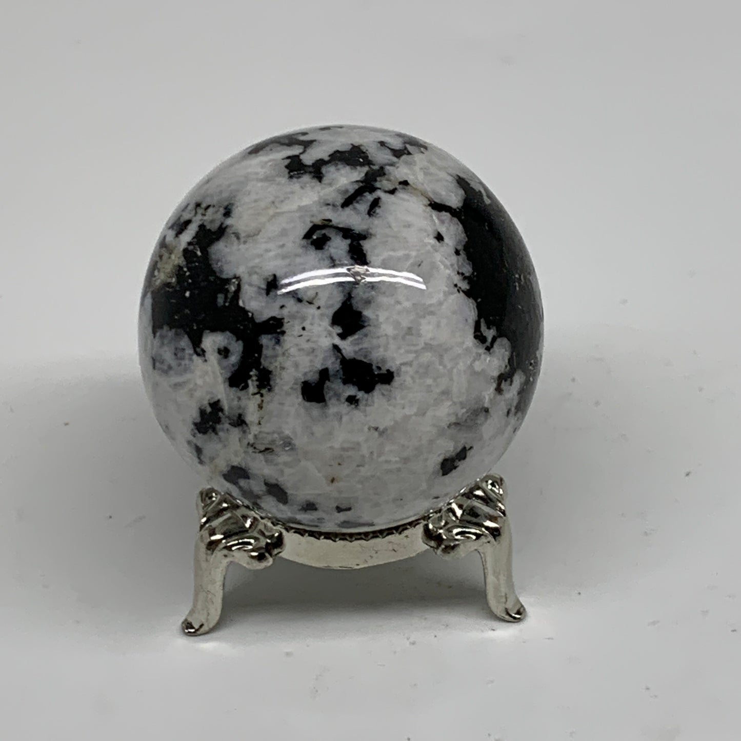 145.3g, 1.8"(46mm), Natural Rainbow Moonstone Sphere Ball Gemstone, B34354