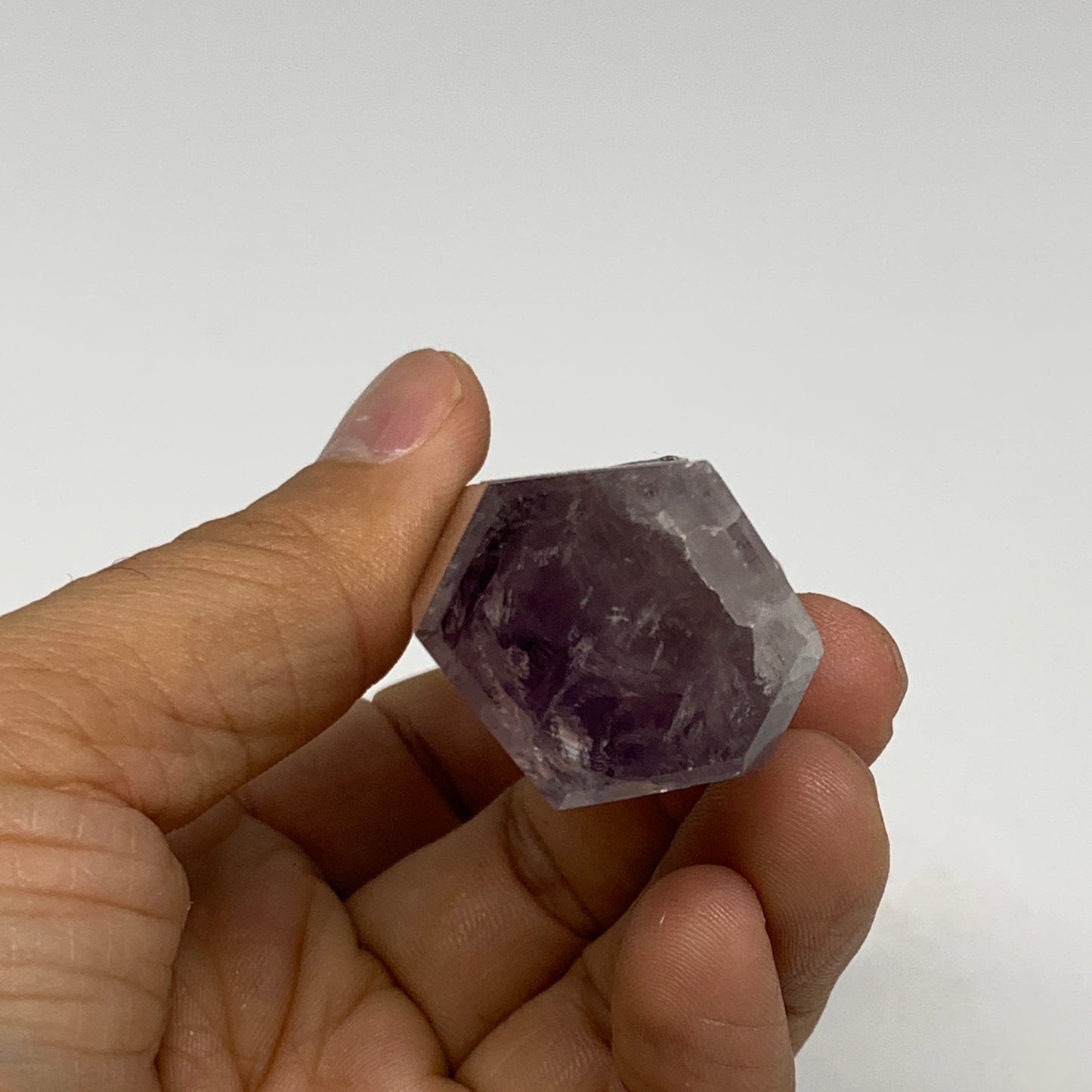 65.8g, 3"x1.1"x0.9", Natural Amethyst Tower Point Obelisk @Brazil, B32332